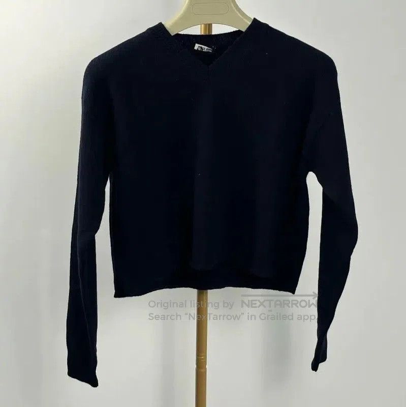 Miu Miu Miu Miu Black Wool Pullover Sweater . Size M / US 6-8 / IT 42-44 - 1 Thumbnail