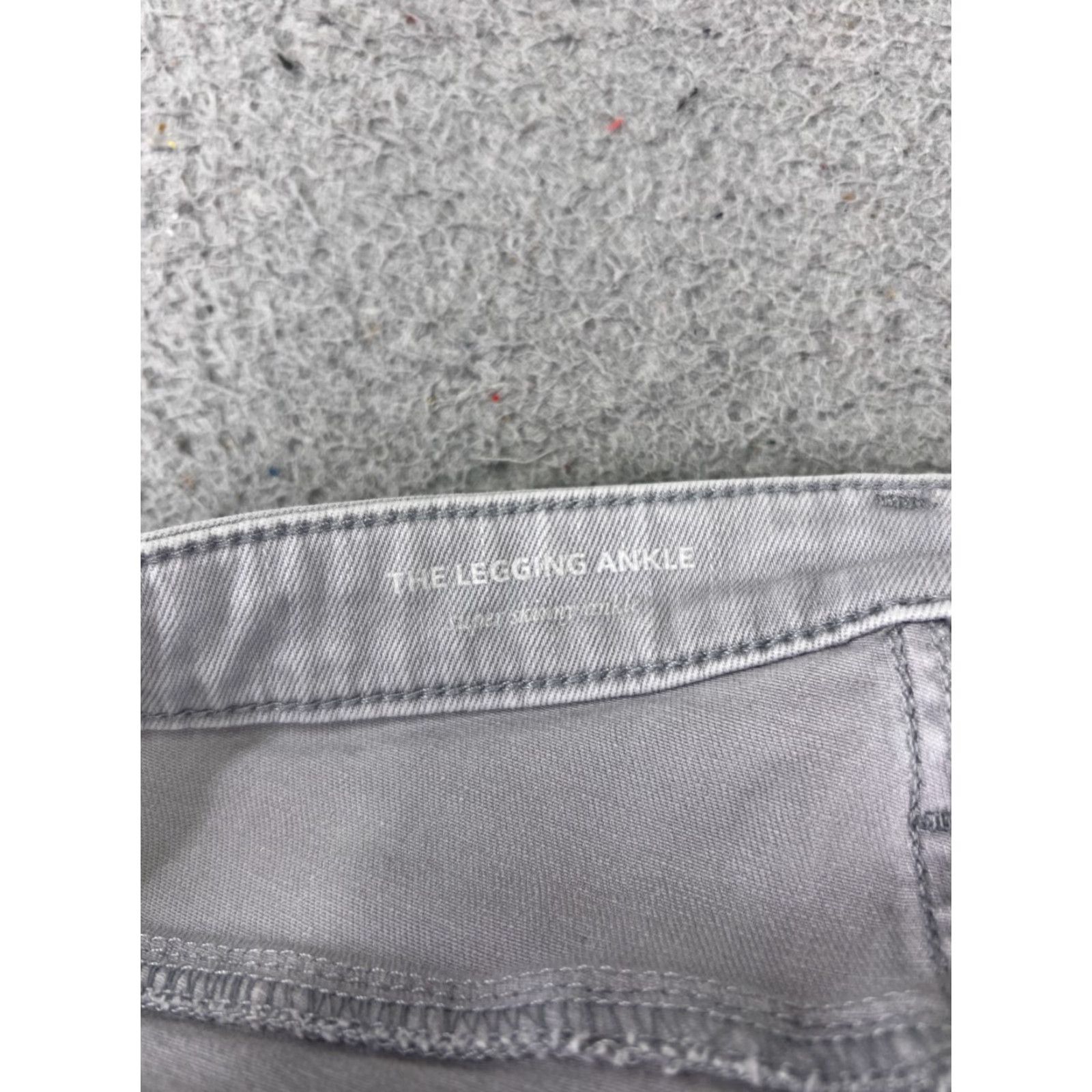 Denime AG Adriano Goldschmied Jeans Womens 28 Gray Denim Straight Slim 5-Pocket Low Rise Inseam 28 Inseam Cotton Size 28" / US 6 / IT 42 - 7 Thumbnail