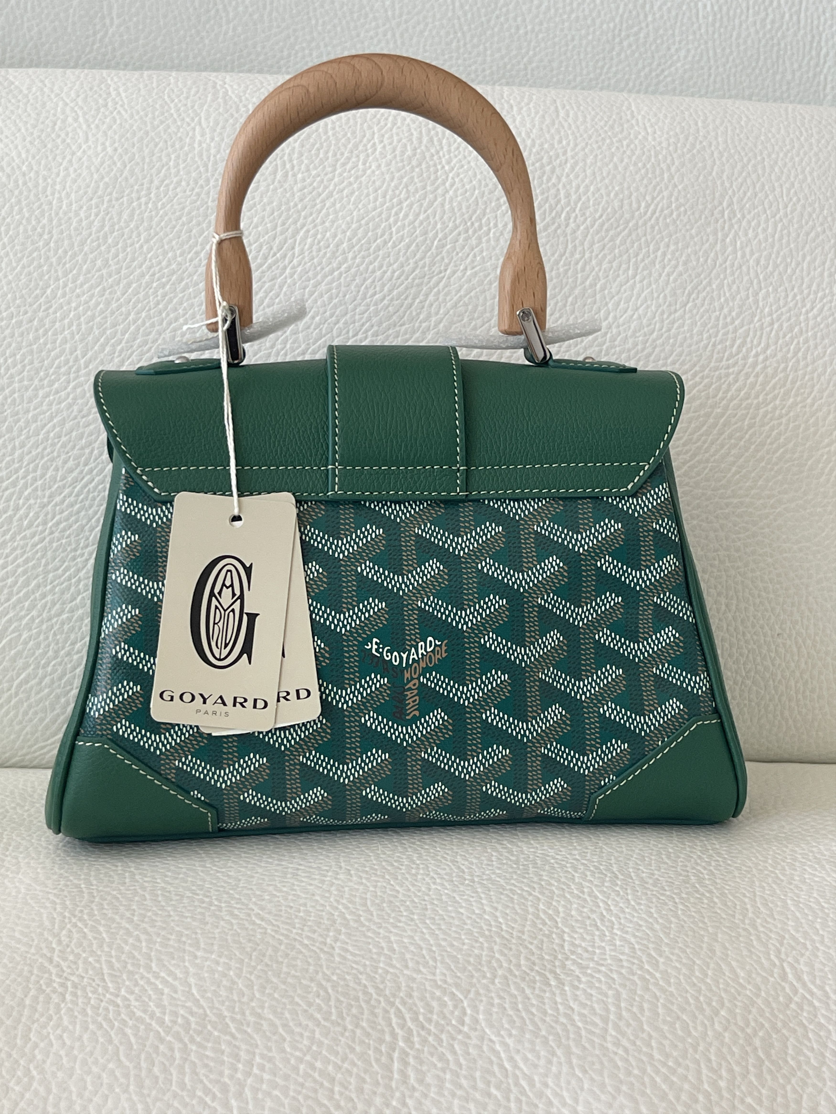 Goyard New Goyard Green Saigon Souple Mini Top Handle Bag Size ONE SIZE - 5 Thumbnail