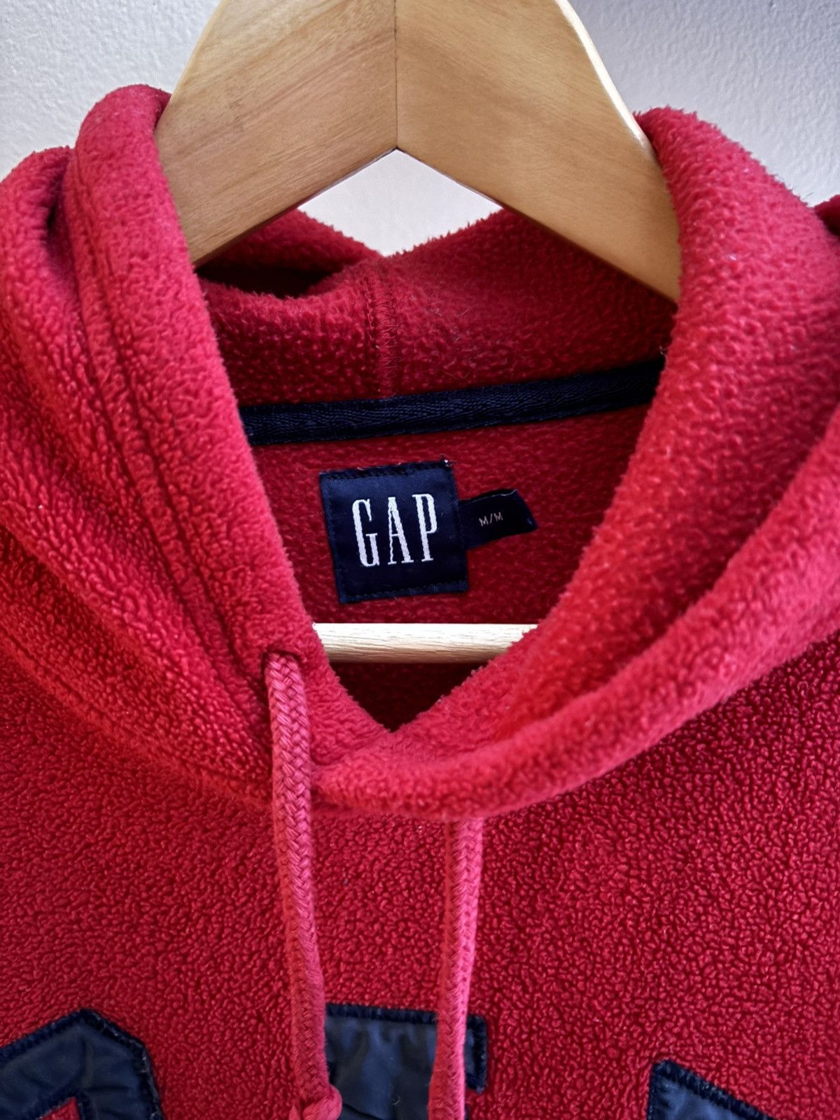 Gap GAP vintage late 90s Y2K maroon fleece pullover hoodie M/L Size US L / EU 52-54 / 3 - 2 Thumbnail