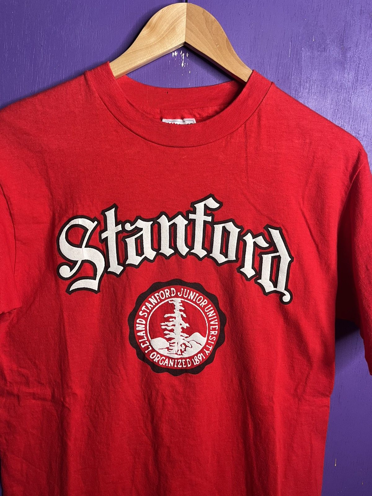 Vintage Vintage 80s Stanford University logo t-shirt Size US M / EU 48-50 / 2 - 3 Thumbnail