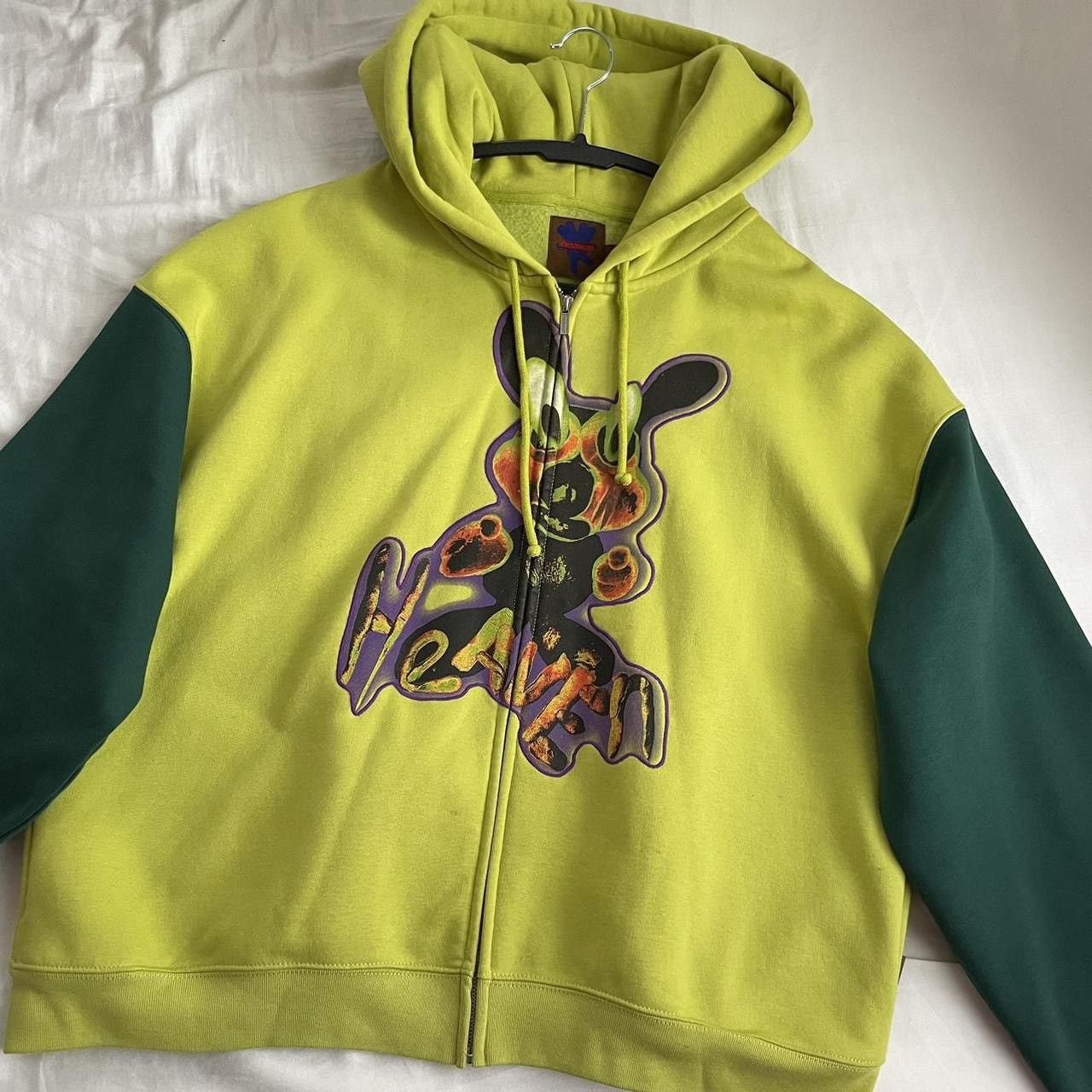 image of Heaven By Marc Jacobs Acid Bunny Zip Up Hoodie in Green, Men's (Size 2XL)