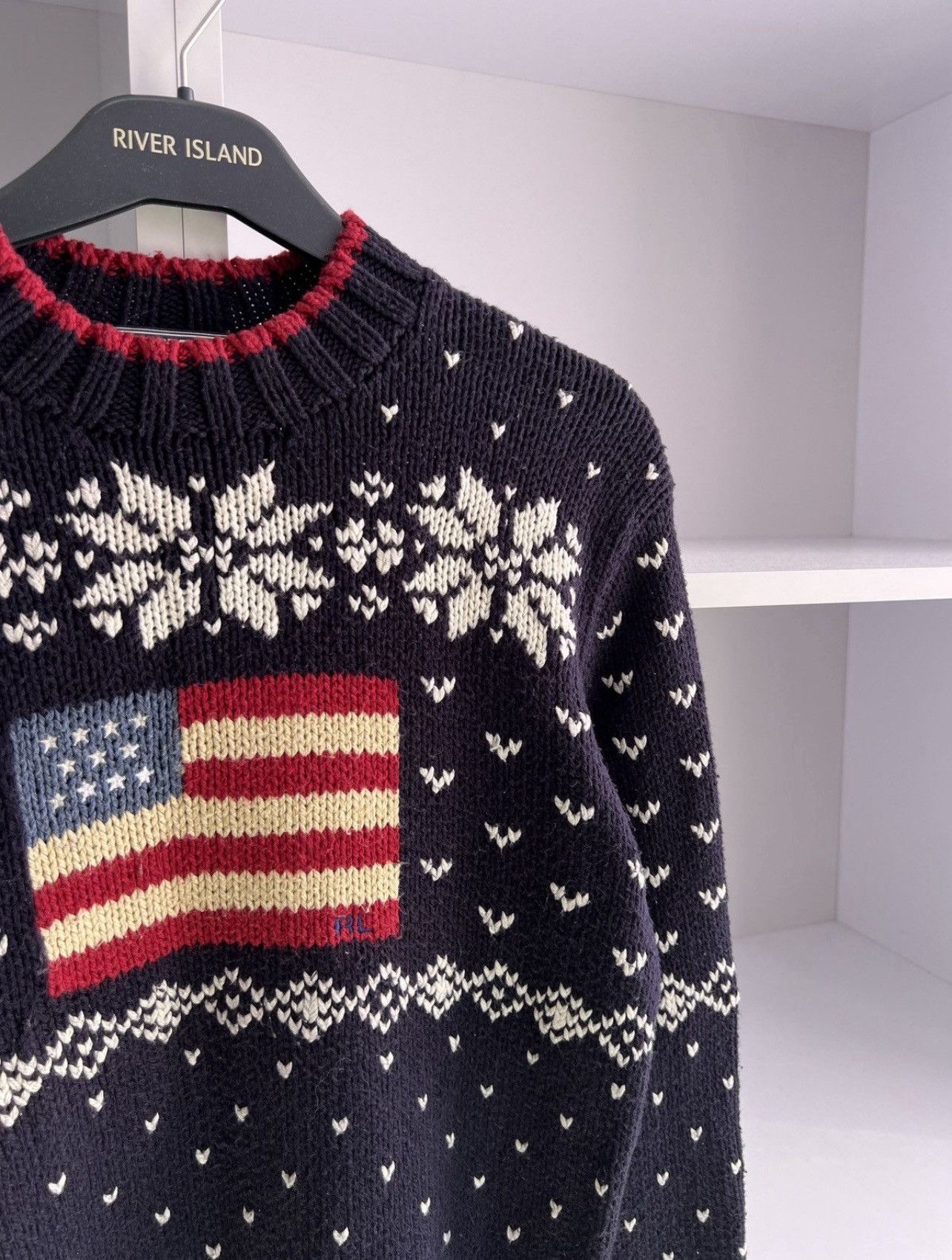 Other Vintage Polo Sport Sweater Women’s Navy American Flag Size M / US 6-8 / IT 42-44 - 2 Thumbnail