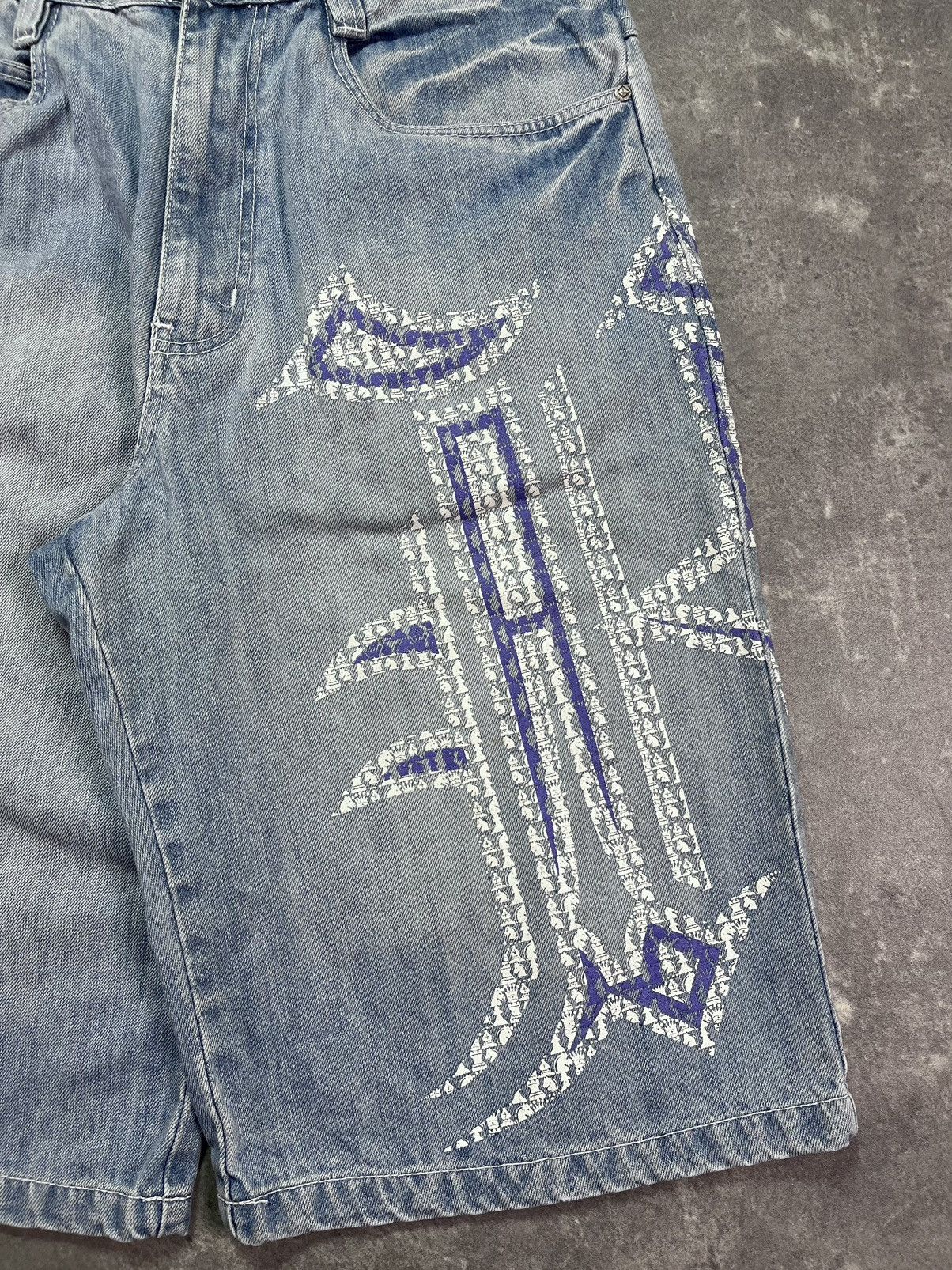 Karl Kani Karl Kani Big K Logo Pockets Baggy Denim Shorts Jorts Size US 32 / EU 48 - 4 Thumbnail