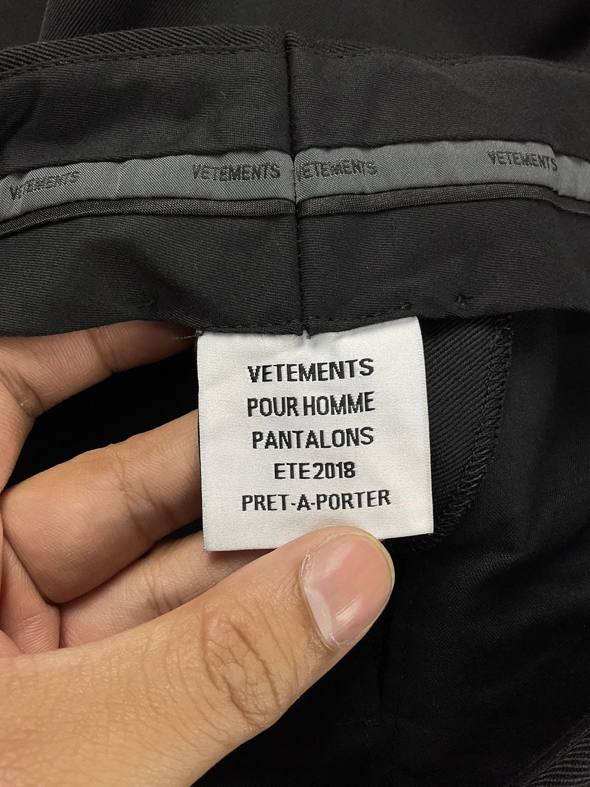 Vetements Vetements F/W'17 Crotch Logo Wool Trouser Size US 32 / EU 48 - 10 Thumbnail