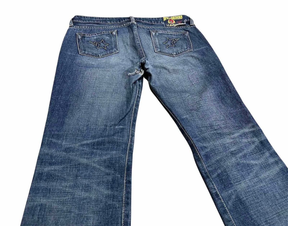 Bape 🔥Y2K Vintage Bape x Human Made Denim 2005 Distressed Size US 32 / EU 48 - 2 Thumbnail