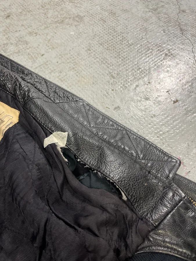 Avirex 1990s Avirex Black Leather Bomber Jacket Size US XL / EU 56 / 4 - 15 Thumbnail