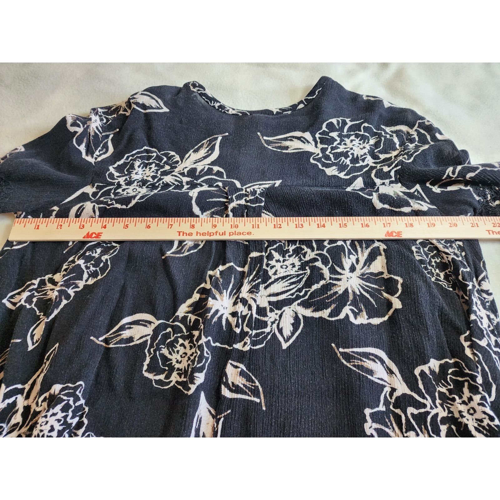 Free People Free People Snap Out of It Swing Tunic Dress Black Floral XS Size XS / US 0-2 / IT 36-38 - 6 Thumbnail