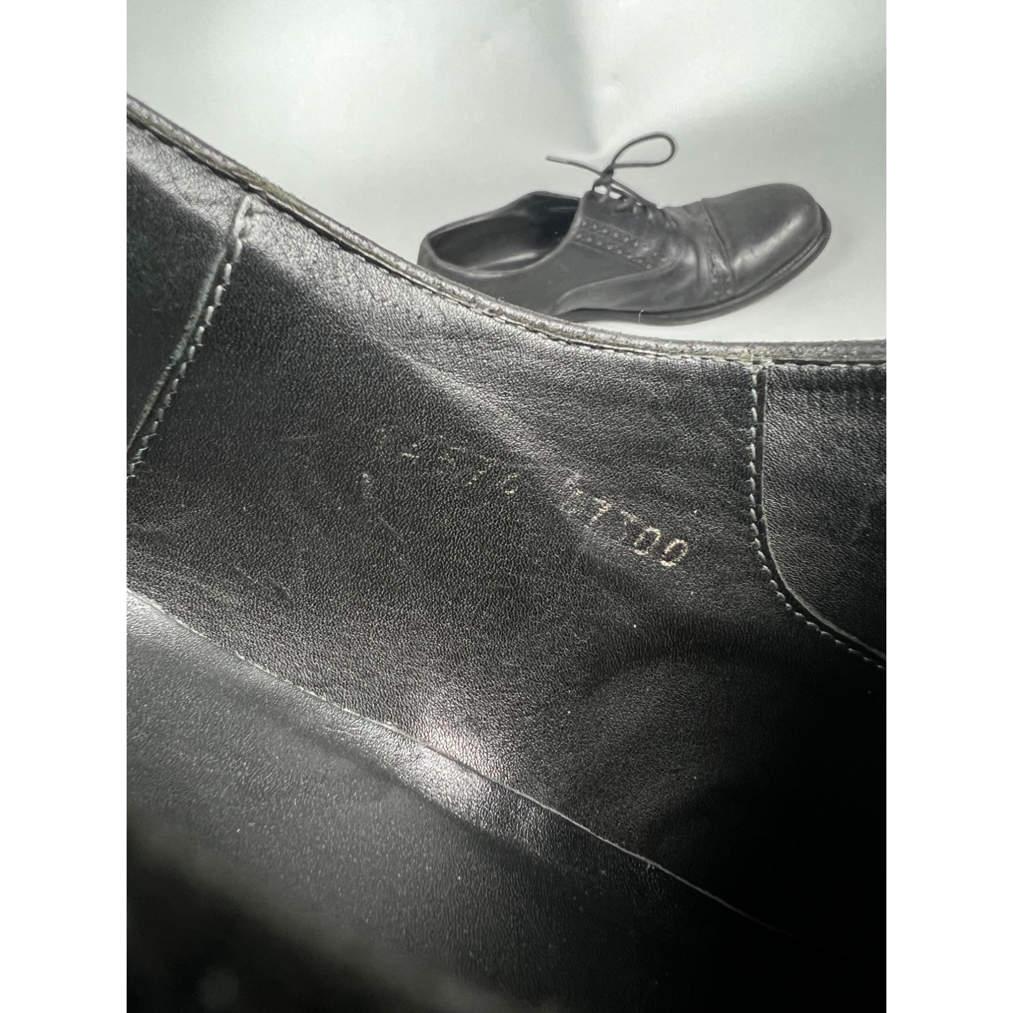 Hugo Boss Hugo Boss Black Leather Round Toe Oxford Shoes (Y1021) Size US 9 / EU 42 - 14 Thumbnail