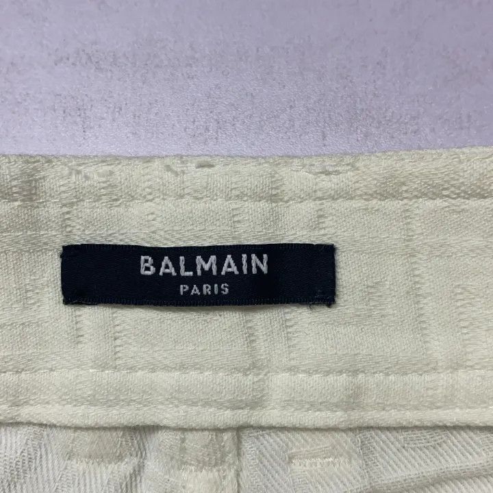 Balmain Balmain SS22 Classic Logo Belted Shorts -2507 Size 35" - 3 Thumbnail