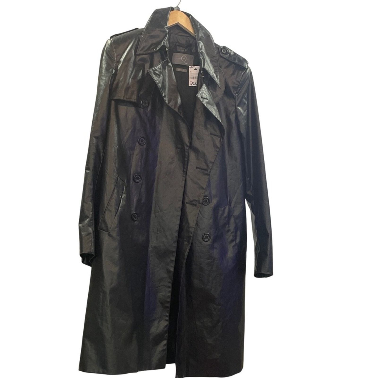 Alexander McQueen Alexander McQueen Black Faux Leather TrenchCoat Madein Italy Size XXL / US 16-18 / IT 52-54 - 4 Thumbnail