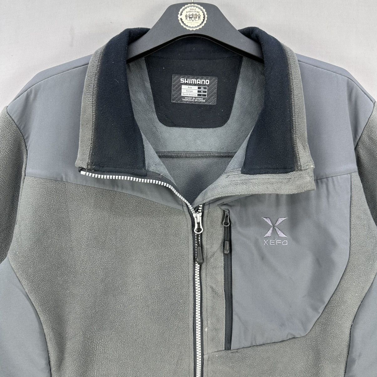 Japanese Brand Shimano Xefo Embroidered Logo Fleece Zipper Jacket Size US L / EU 52-54 / 3 - 7 Thumbnail