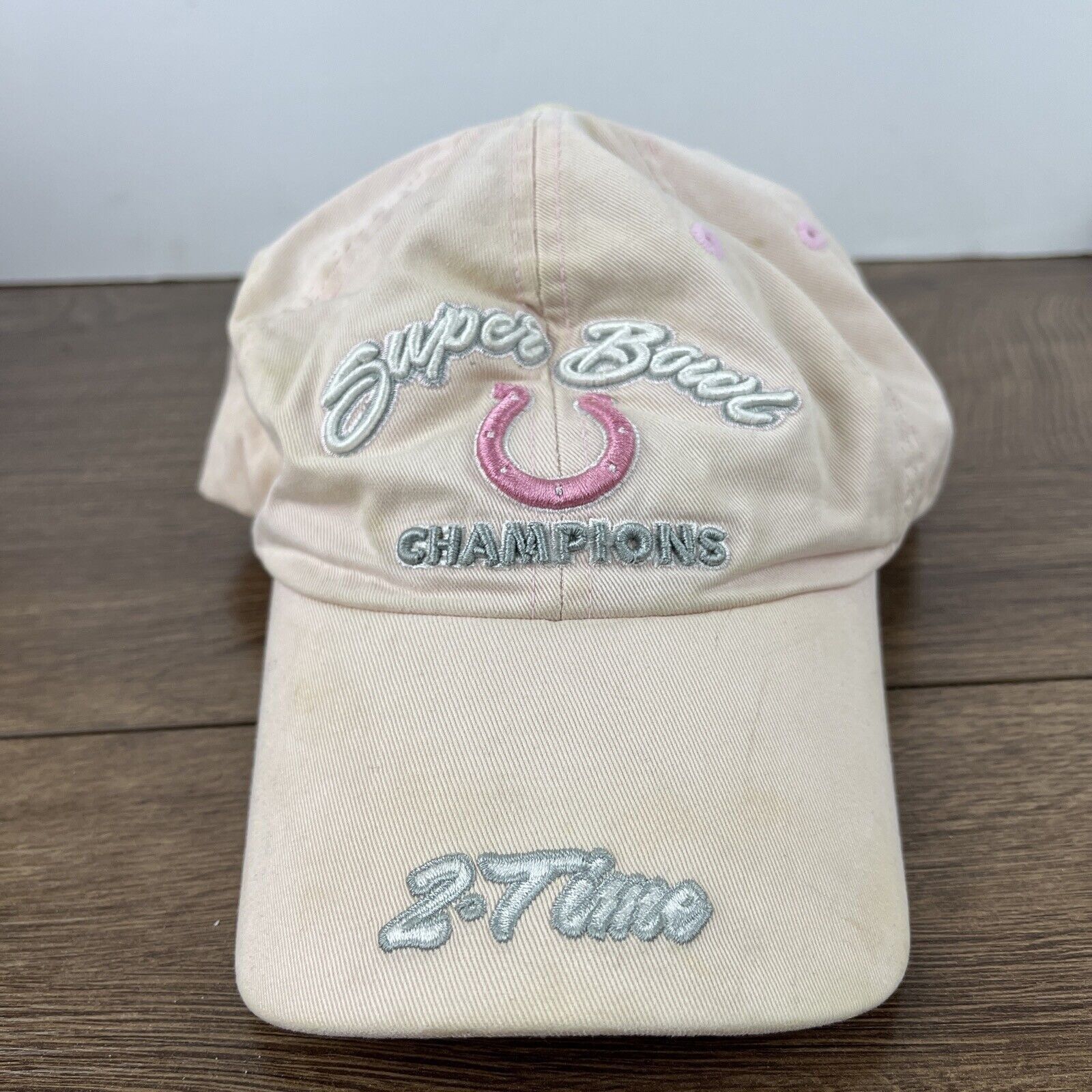 Other Indianapolis Colts Hat 2 Time Champions Pink Adjustable Adul Size ONE SIZE - 3 Thumbnail