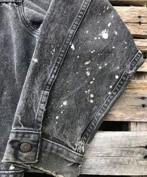 Levi's Vintage 90s Levi's Faded Black Studded Trucker Jacket Size US XL / EU 56 / 4 - 8 Thumbnail