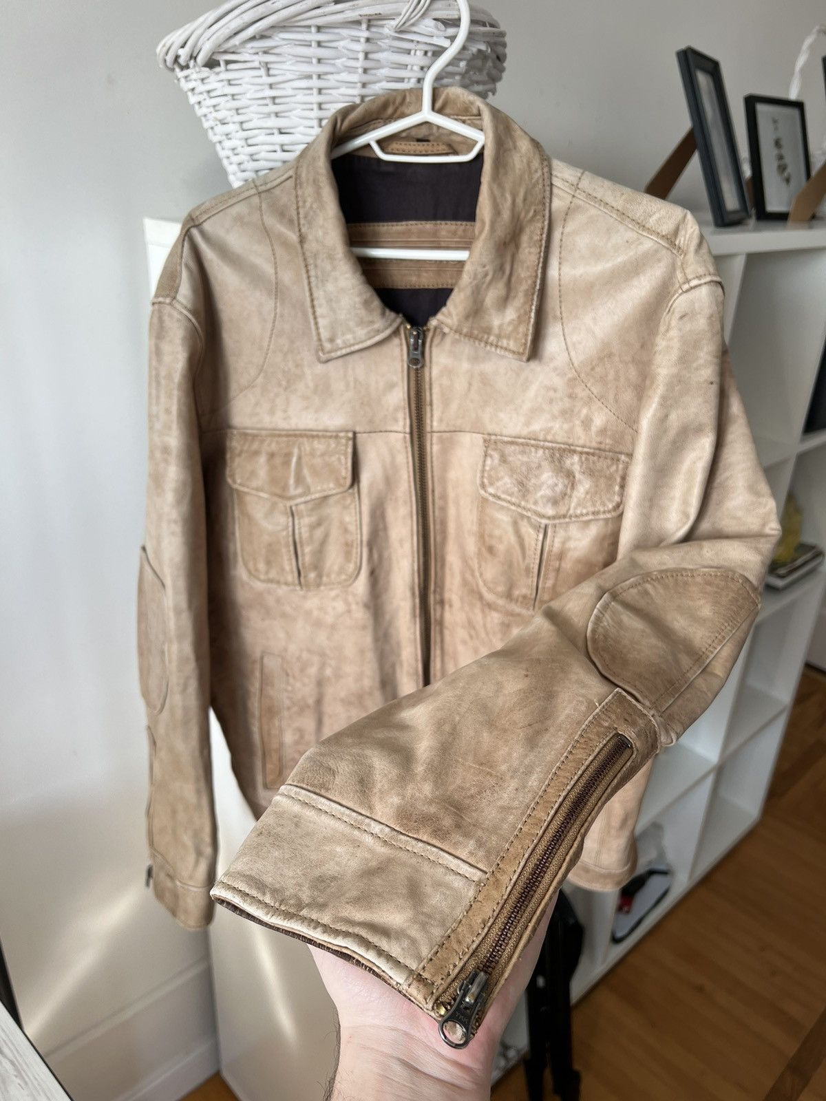 Vintage VINTAGE Y2K DISTRESSED LEATHER JACKET Junya Watanabe style Size US M / EU 48-50 / 2 - 10 Thumbnail