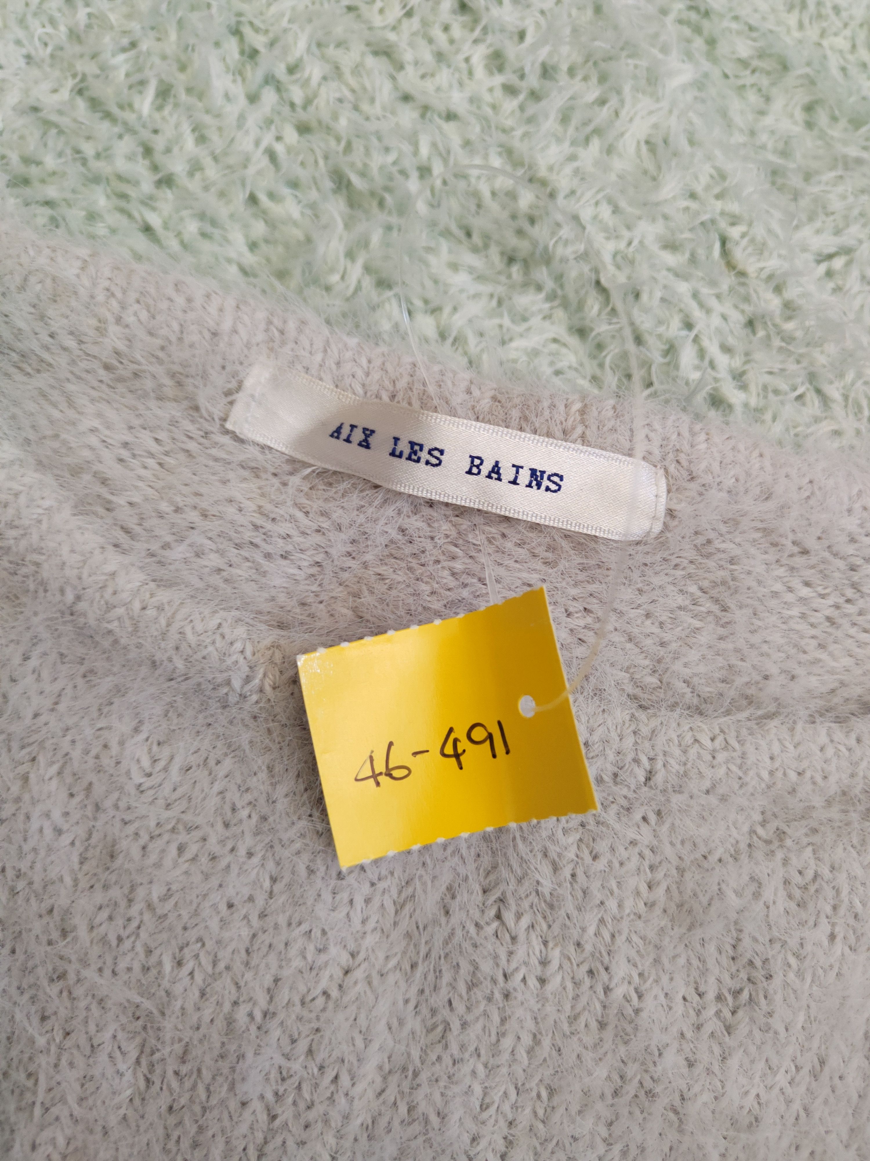 Japanese Brand DL Aix Les Bains Gray shaggy Fur Mohair Knitwear #46-491 Size S / US 4 / IT 40 - 13 Thumbnail
