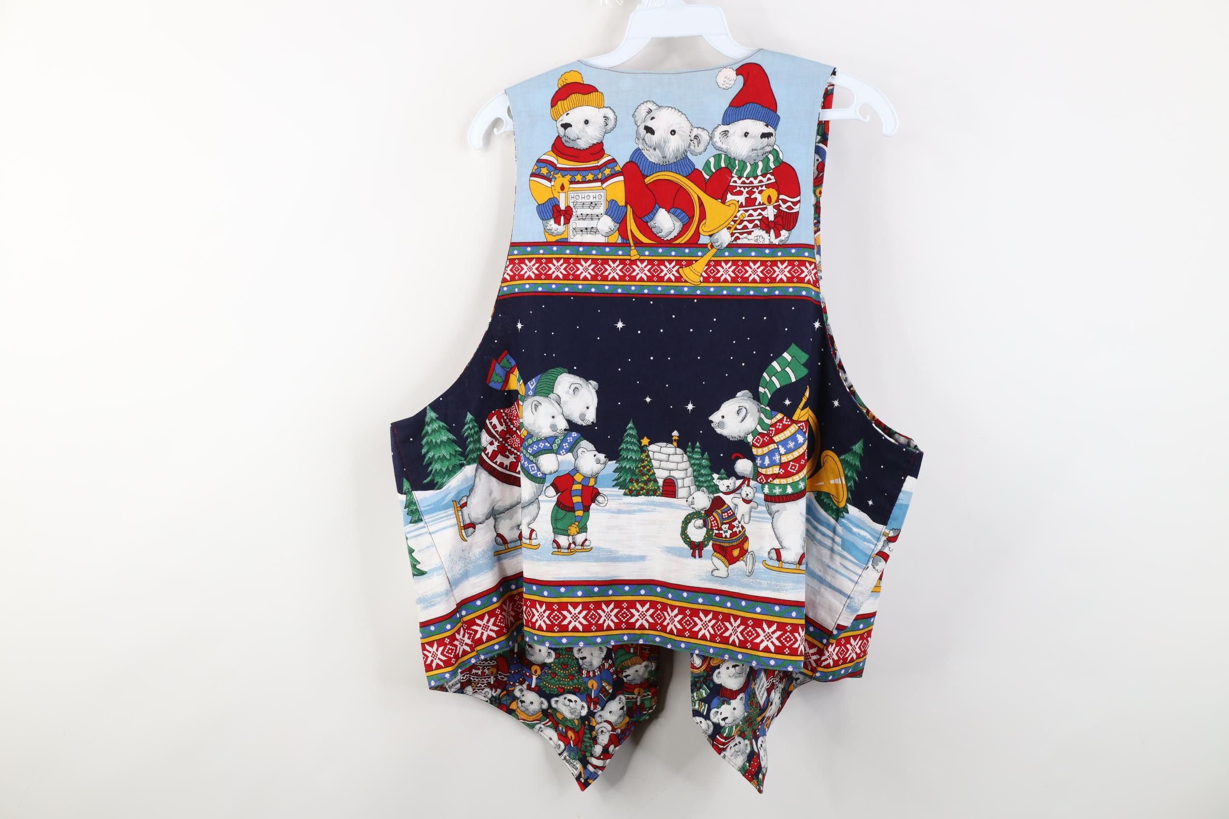 Vintage Vintage 90s Streetwear Reversible Christmas Vest Jacket Size XL / US 12-14 / IT 48-50 - 11 Thumbnail