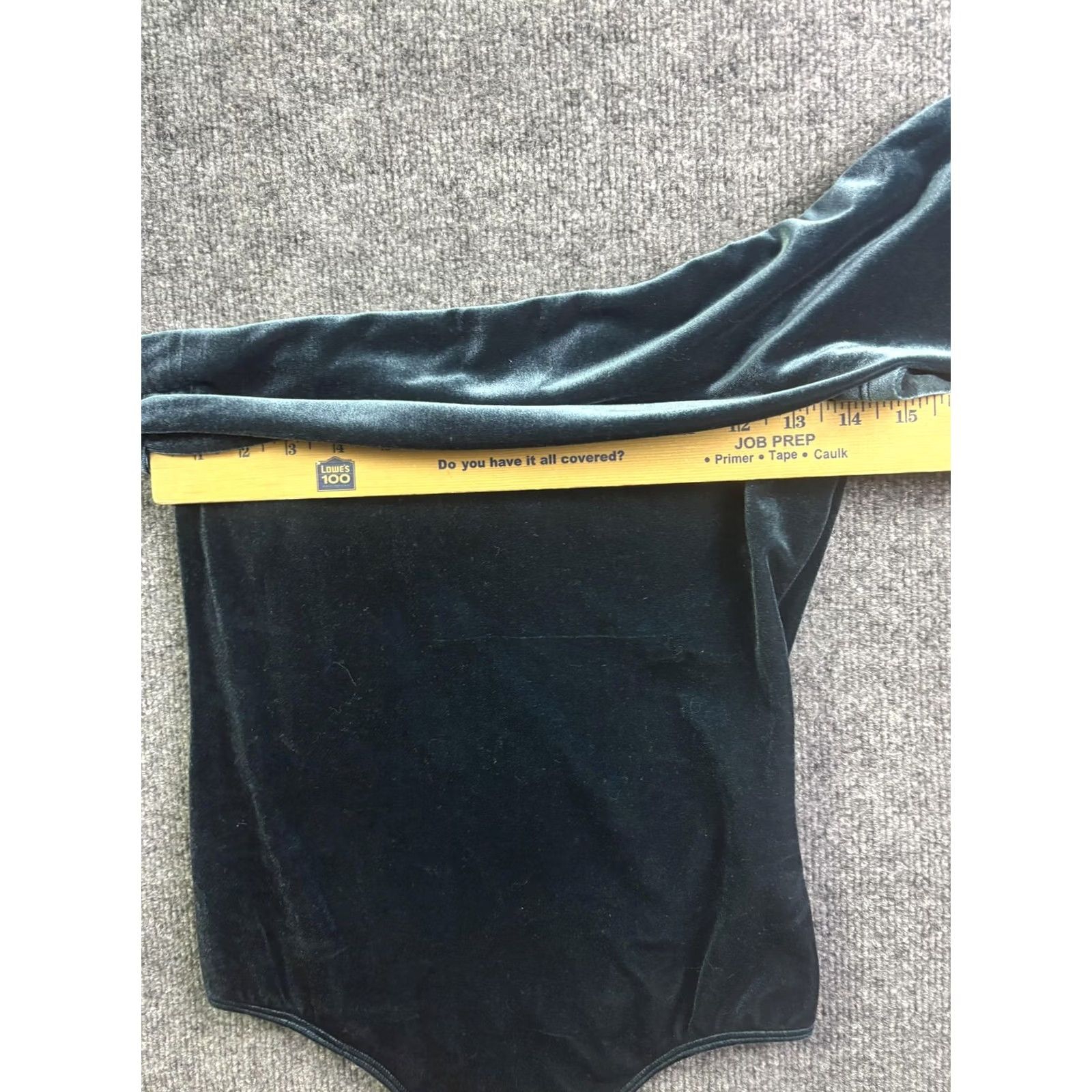 Agolde AGOLDE Bree Bodysuit Womens M Green Velvet One Shoulder Thong Snap Bodysuit Size M / US 6-8 / IT 42-44 - 4 Thumbnail