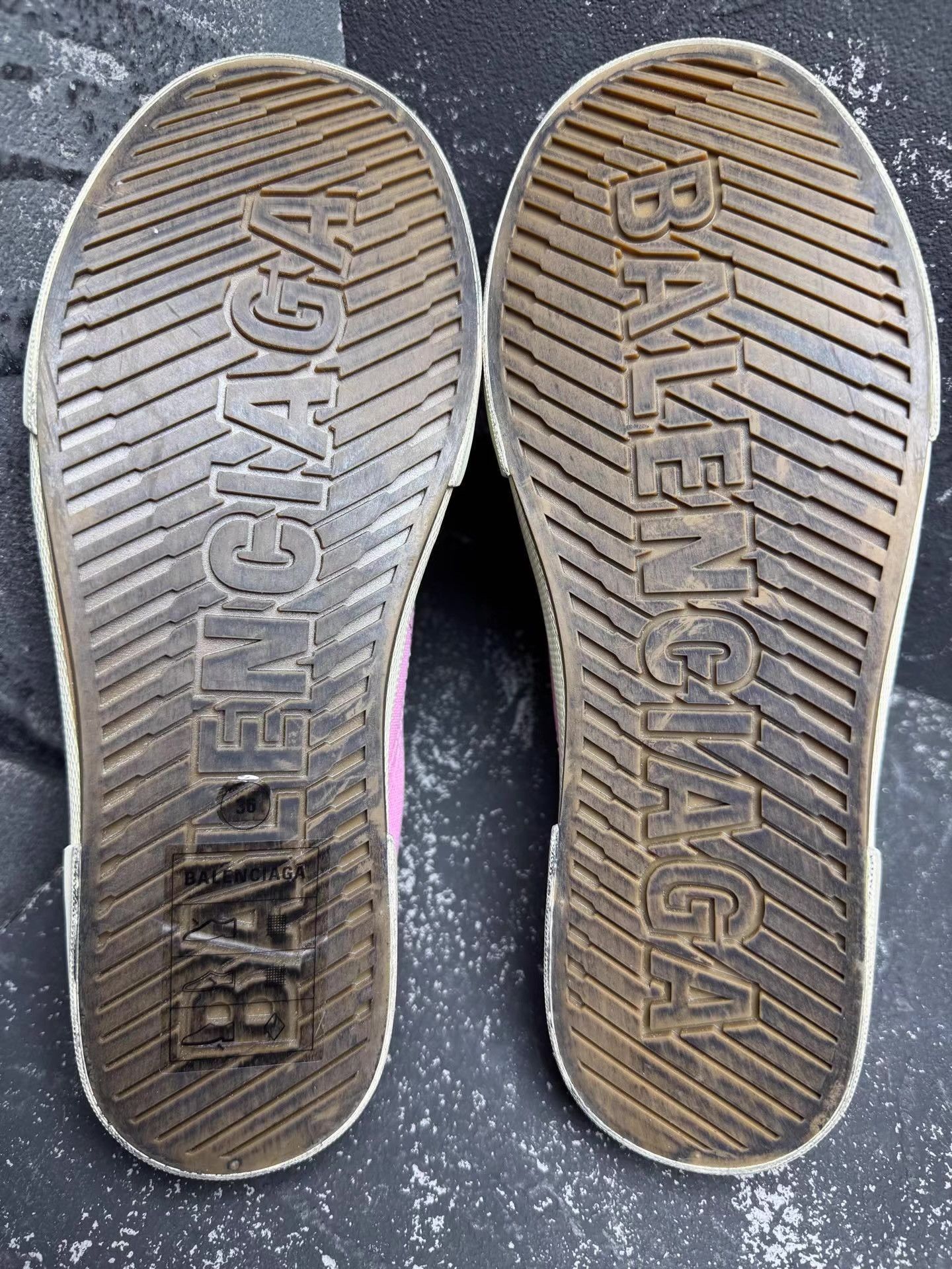Balenciaga Balenciaga Pink Canvas Slip-On Mules Q10 Size US 6 / IT 36 - 3 Thumbnail