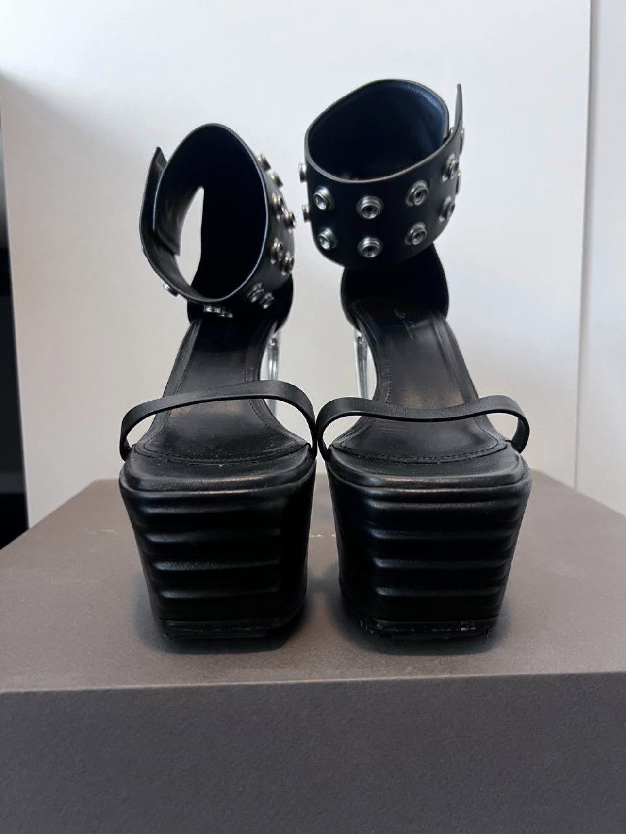 Rick Owens Rick Owens 23ss Munimal Grill Leather Platform Sandals Heels Size US 8 / IT 38 - 7 Thumbnail