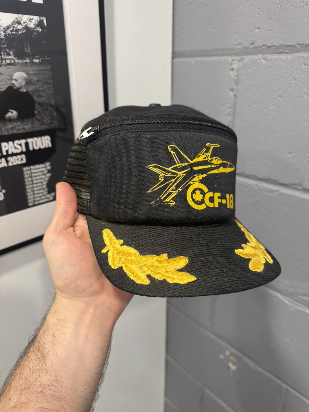 Vintage Vintage CF18 fighter jet trucker SnapBack hat os Size ONE SIZE - 1 Thumbnail