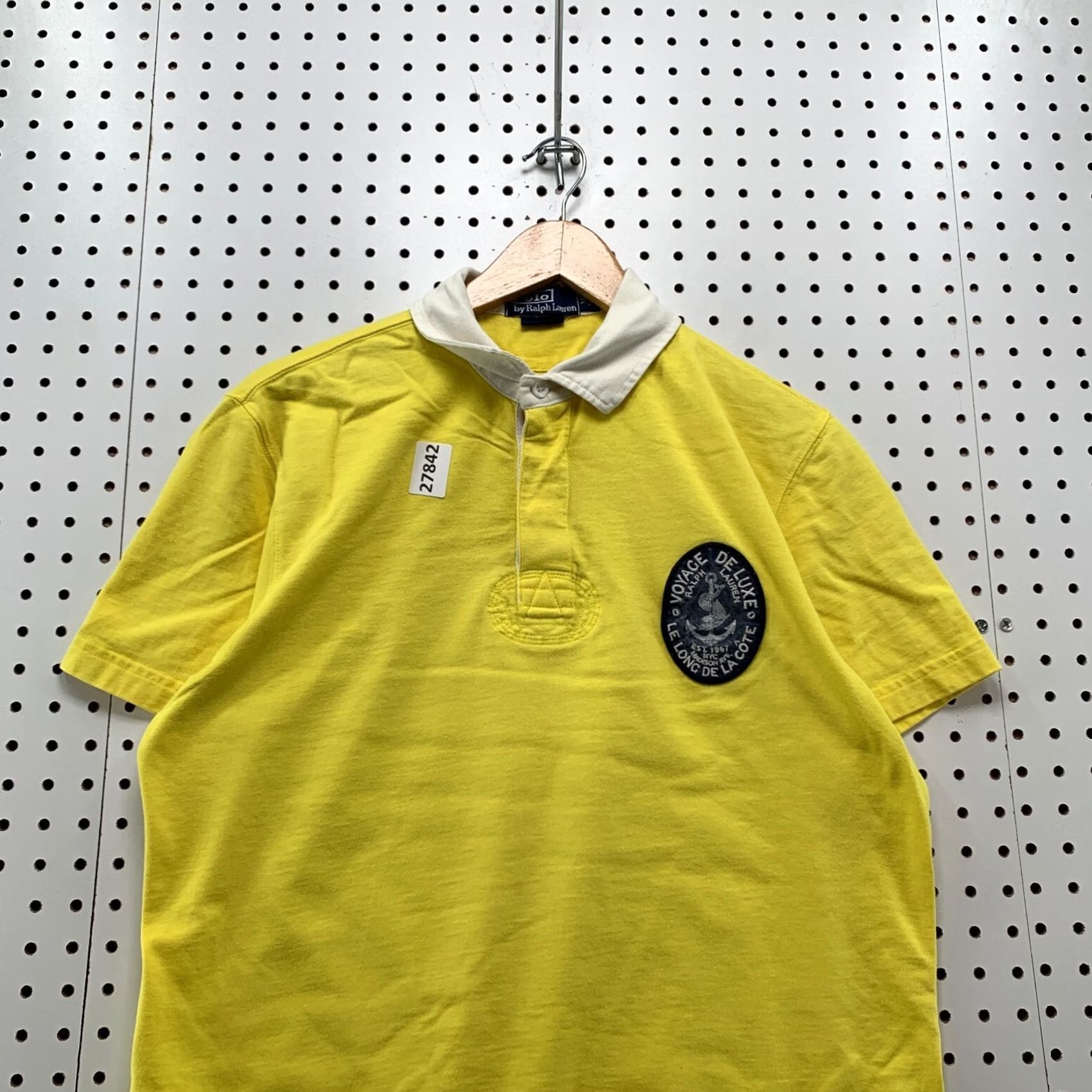 Polo Ralph Lauren VINTAGE Polo Ralph Lauren Voyage Deluxe La Cote Collared SHirt Yellow M Men 20.5X27.5 Size US XXL / EU 58 / 5 - 2 Thumbnail
