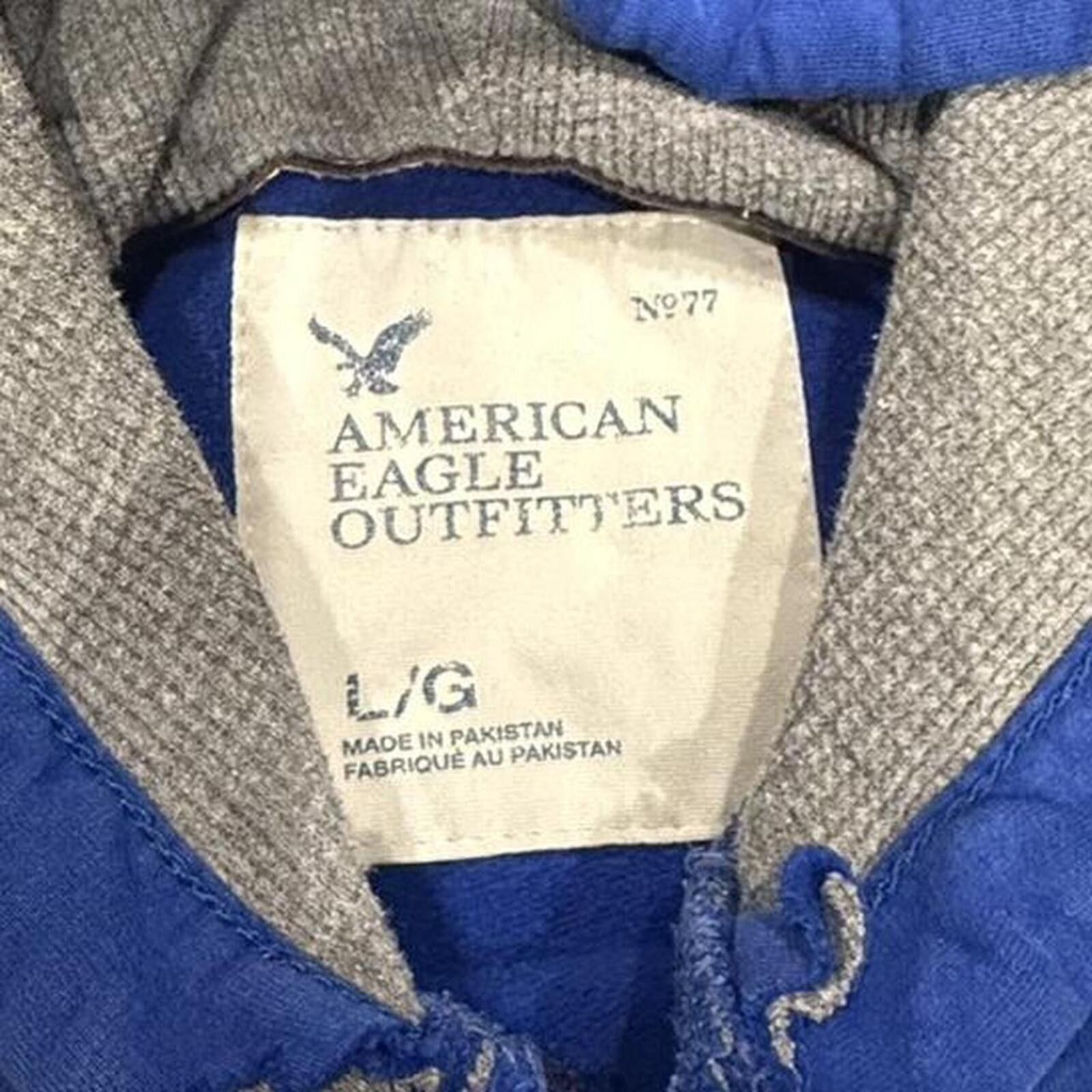 American Eagle Outfitters VINTAGE Y2K American Eagle Blue Hoodie Size L / US 10 / IT 46 - 5 Thumbnail