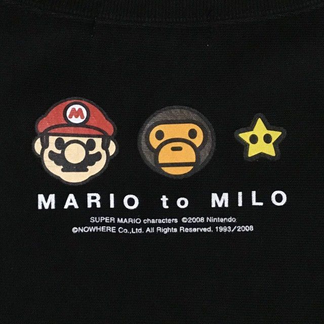 Bape BAPE × Nintendo Mario & Milo sweat shirt a bathing ape NIGO Size US M / EU 48-50 / 2 - 4 Thumbnail