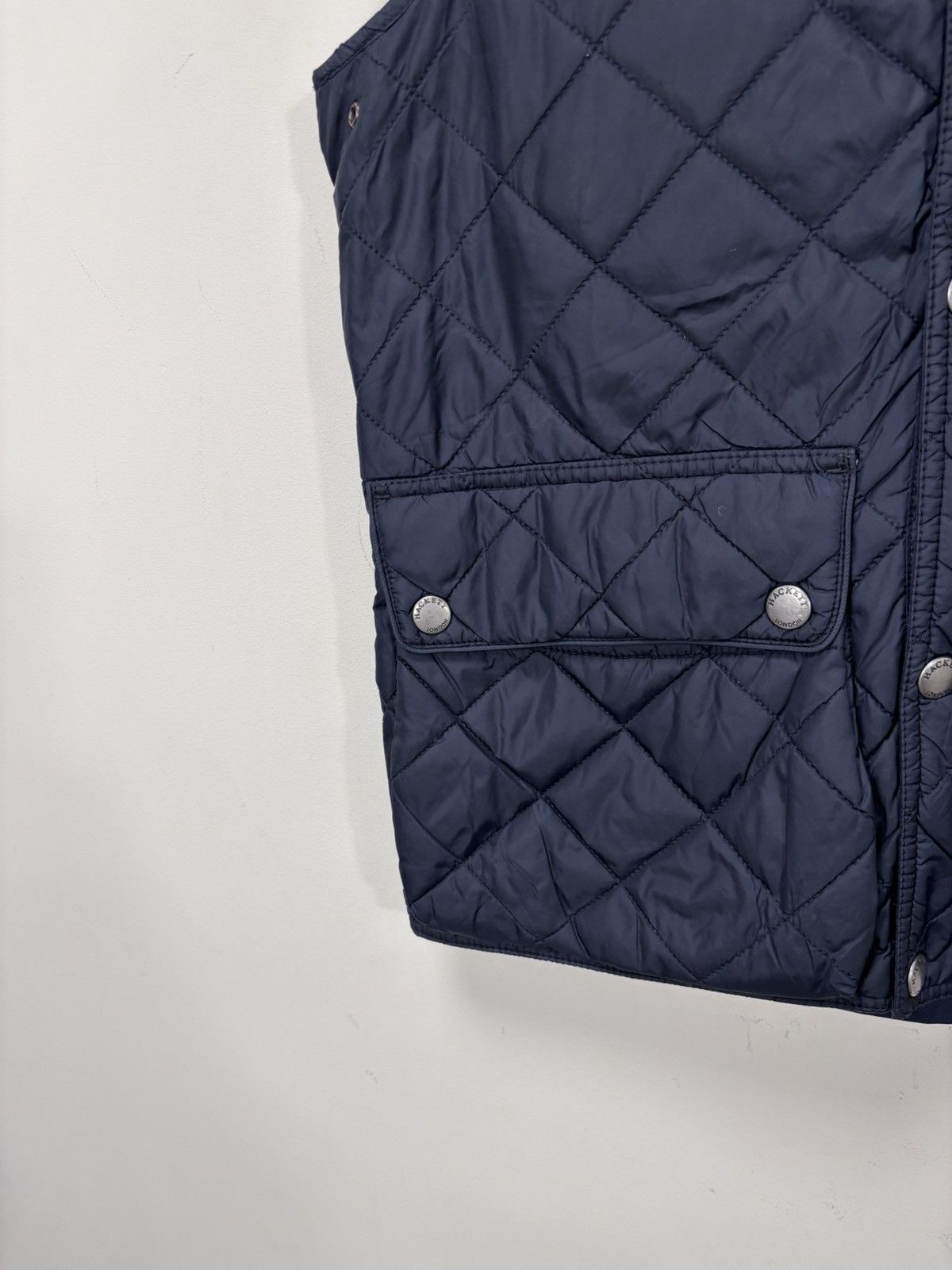 Hackett Hackett London Men’s Navy Blue Quilted Vest Gilet Jacket Size US M / EU 48-50 / 2 - 7 Thumbnail
