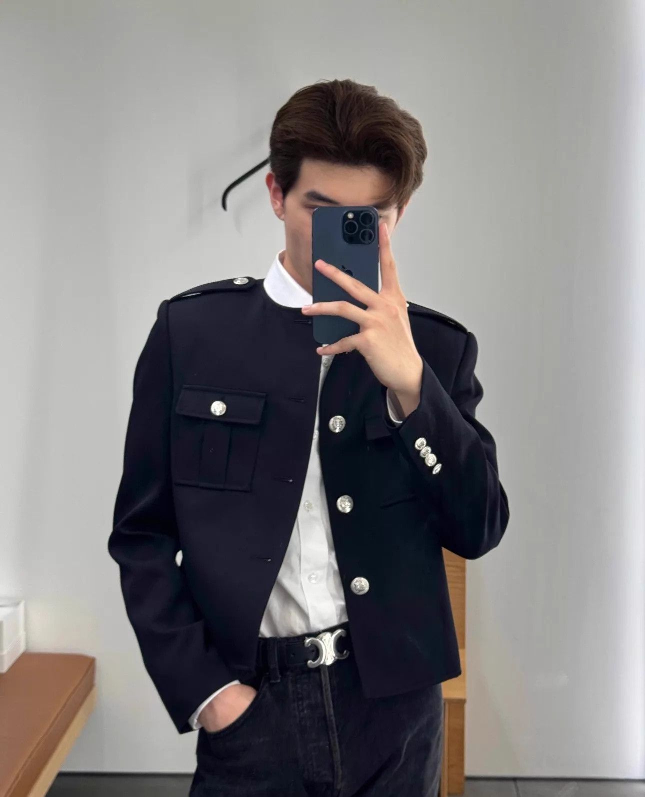 Celine Celine Hedi Slimane Men's Safari Jacket 46 New Wool Size US S / EU 44-46 / 1 - 2 Thumbnail