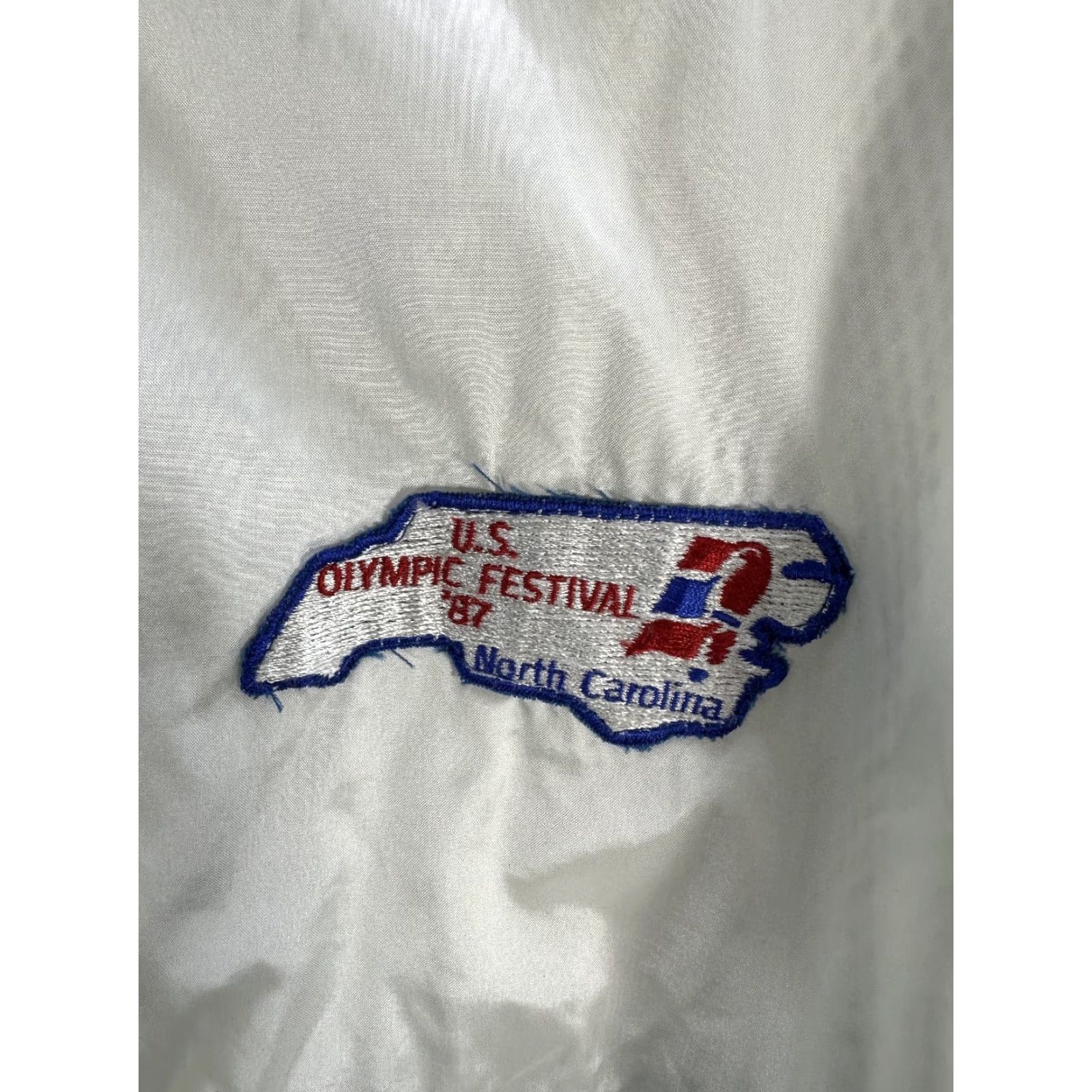 Adidas VINTAGE Adidas Green White Lightweight Jacket Mens M USA Olympic Festival 87’ Slant Zip Pro Vintage Mens Size US M / EU 48-50 / 2 - 6 Thumbnail