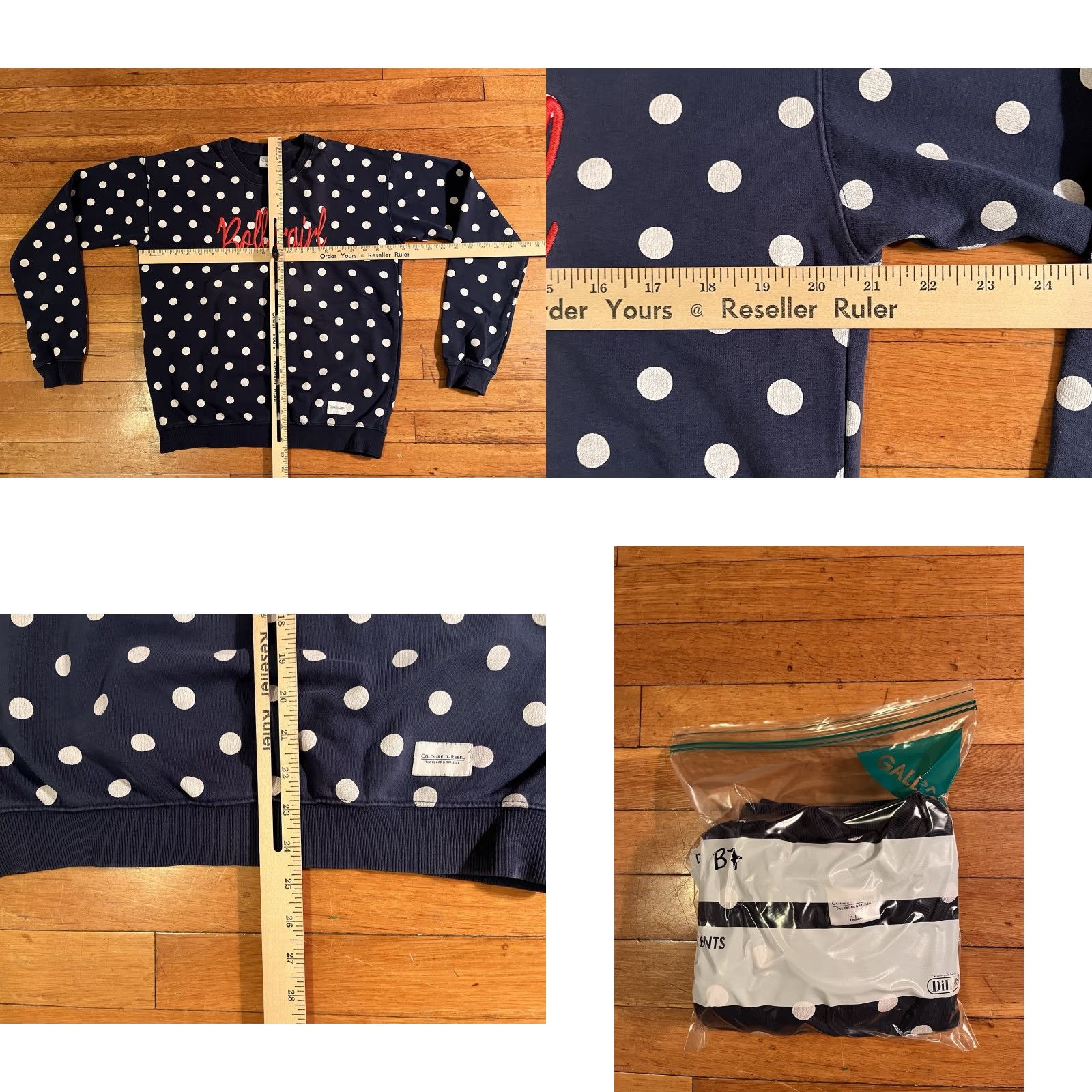 Vintage VINTAGE Colourful Rebel Rollergirl Sweatshirt Women’s M Blue Polka Dot Skating Derby Size M / US 6-8 / IT 42-44 - 8 Thumbnail