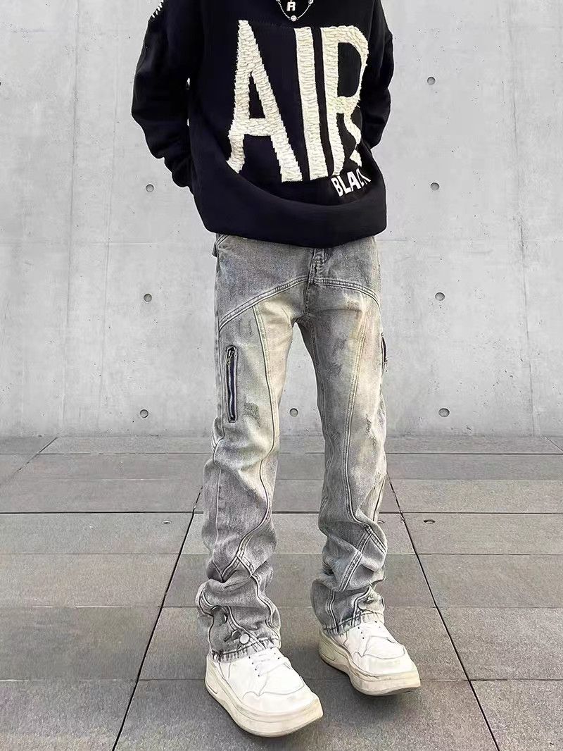 Japanese Brand × Jean Street Hip Hop Slim Fit Washed Jeans Size US 32 / EU 48 - 2 Thumbnail