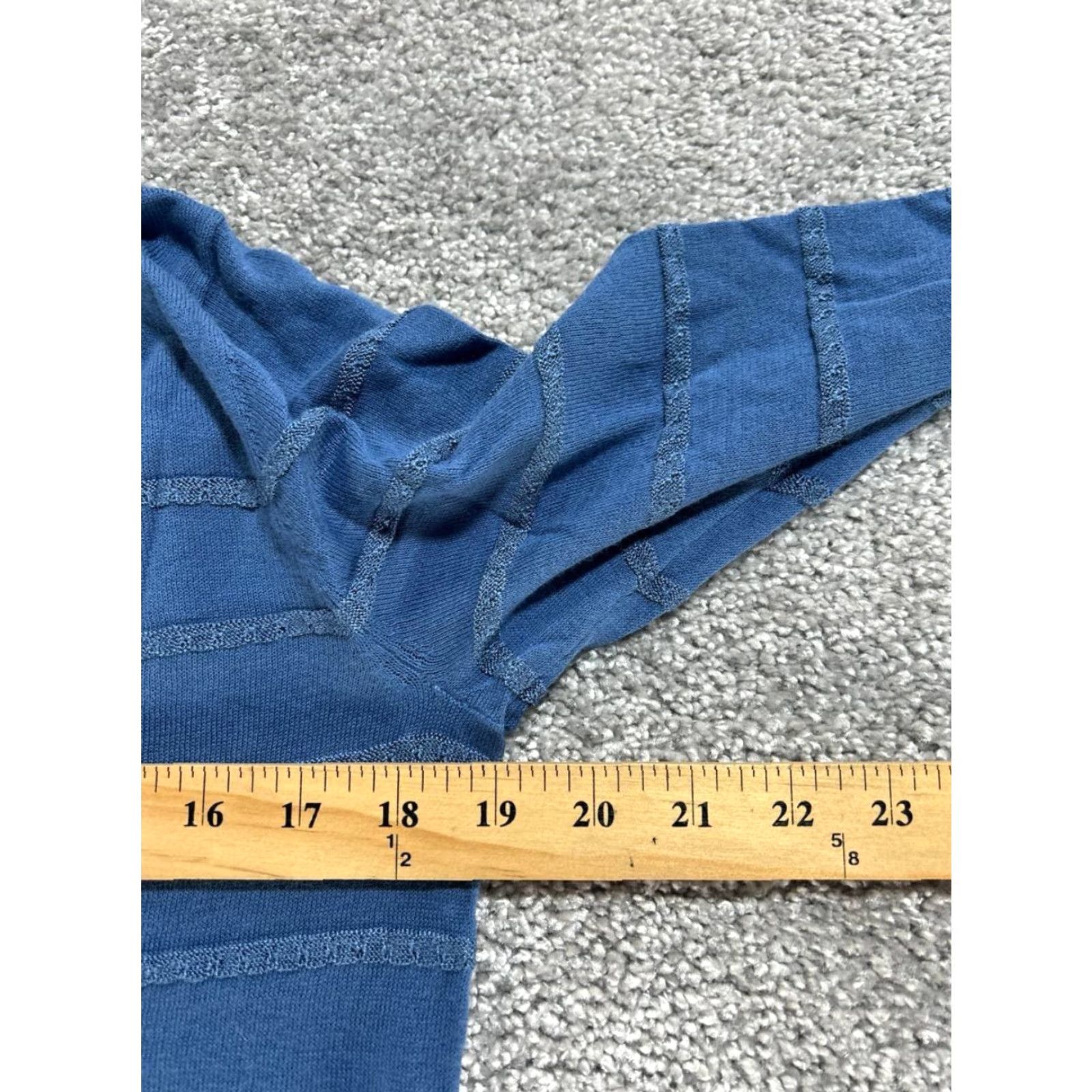 Ann Taylor Ann Taylor Loft Sweater Womens Medium Blue Cotton Knit Pullover Crew Neck Long Sleeve Lightweight Easy Care Size M / US 6-8 / IT 42-44 - 7 Thumbnail