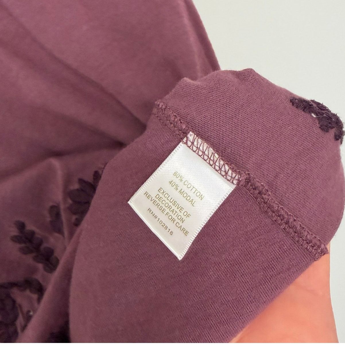 Other Garnet Hill Folkloric Purple Embroidered 3/4 Sleeve Shirt S Size S / US 4 / IT 40 - 3 Thumbnail