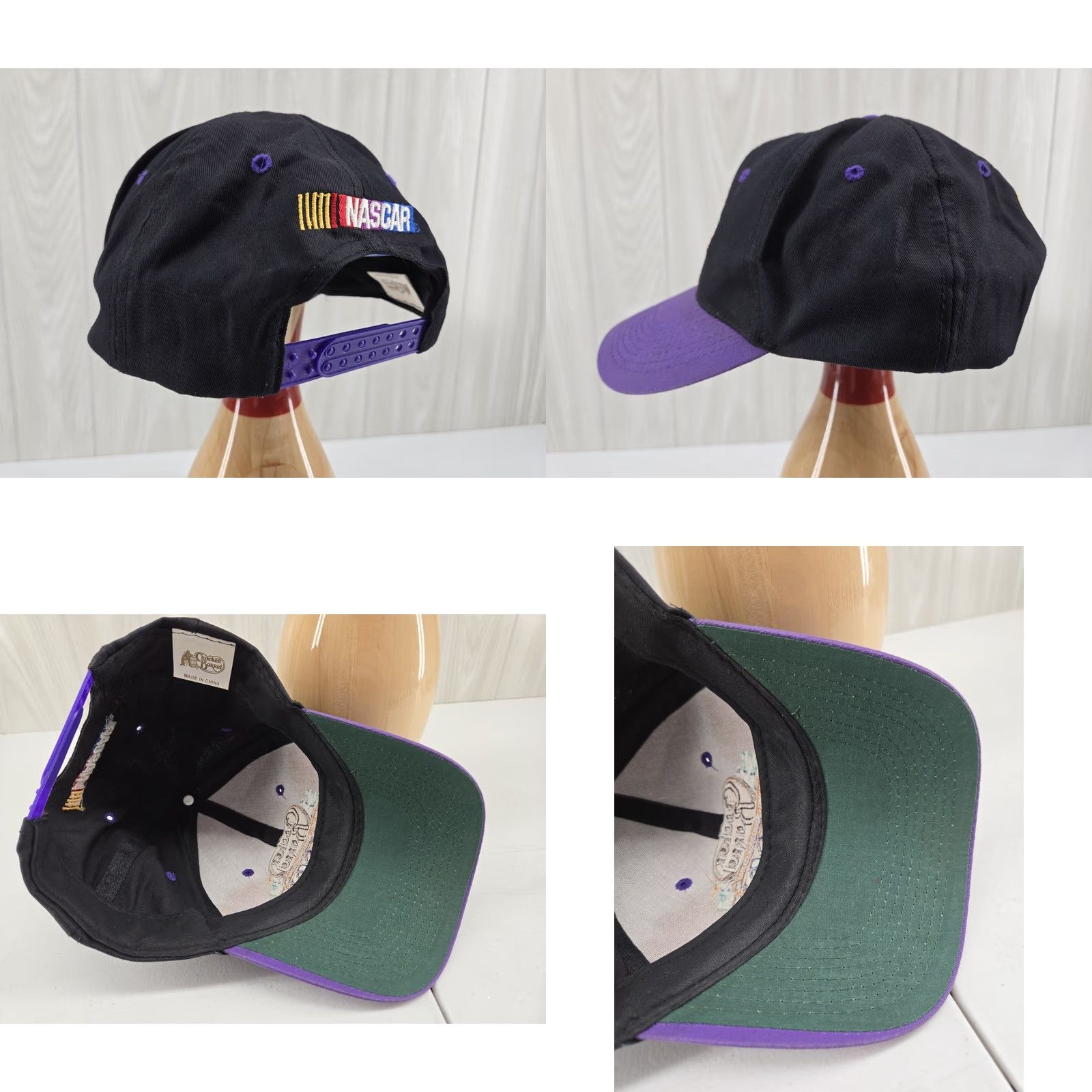 NASCAR VINTAGE 1990s Cracker Barrel 500 Old Country Store Nascar Race Snapback Cap Hat Men Black One Size Adjustable Hat Size ONE SIZE - 9 Thumbnail