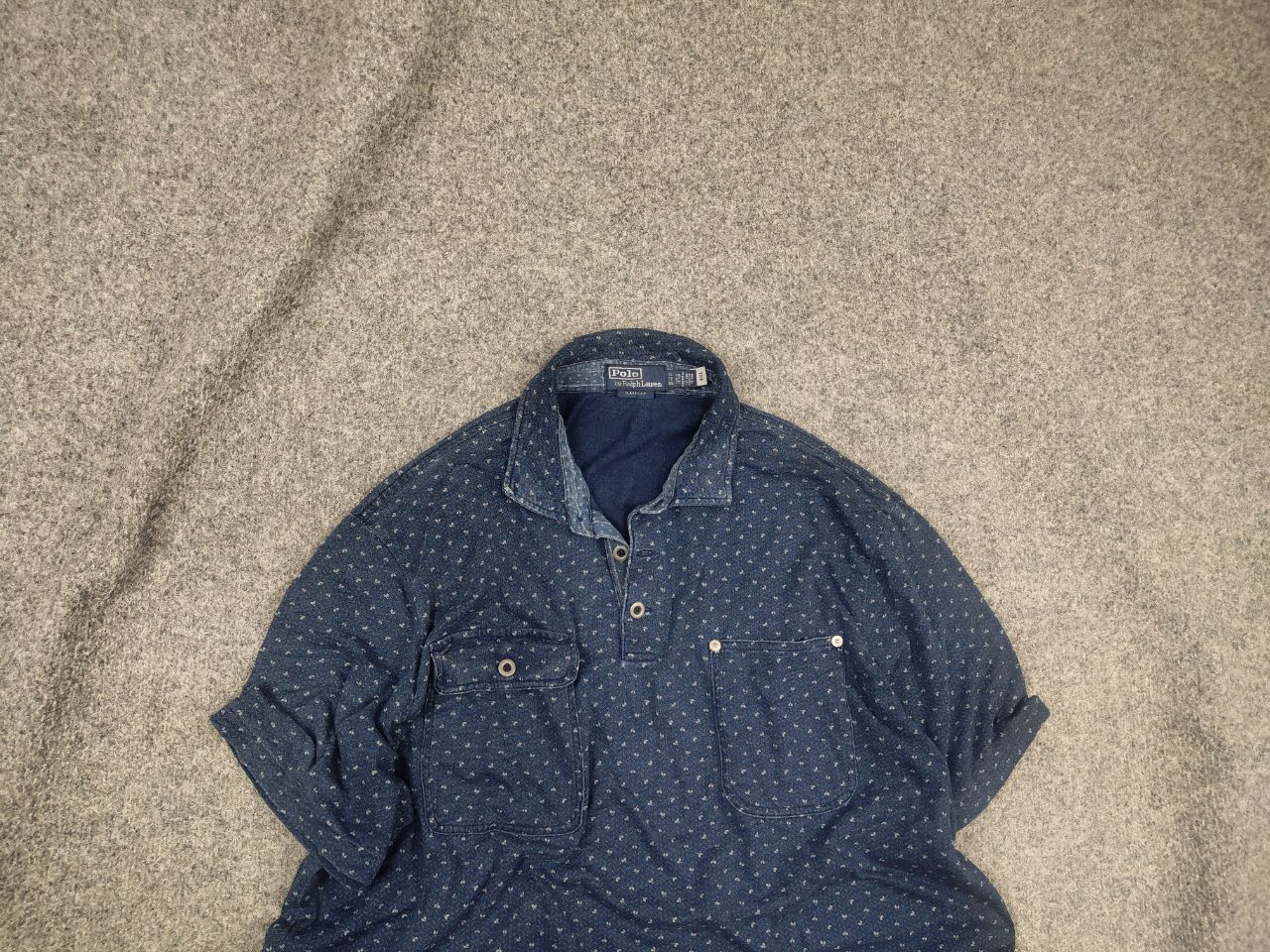 Polo Ralph Lauren Vintage RRL Polo Ralph Lauren Indigo Pocket Jersey Shirt Size US XL / EU 56 / 4 - 4 Thumbnail