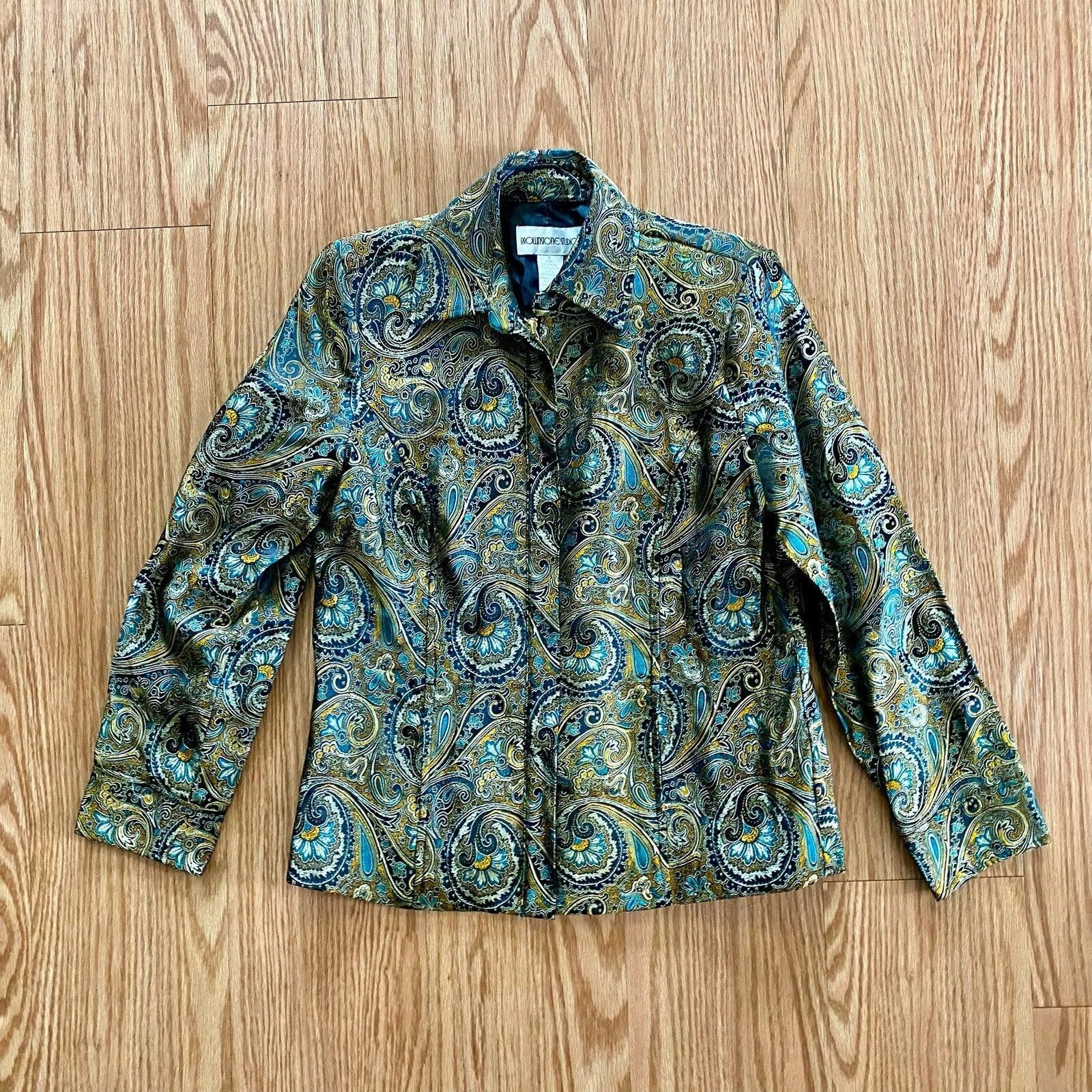 Other Brownstone Studio Vintage Gold Paisley Jacket Womens Small Size S / US 4 / IT 40 - 3 Thumbnail