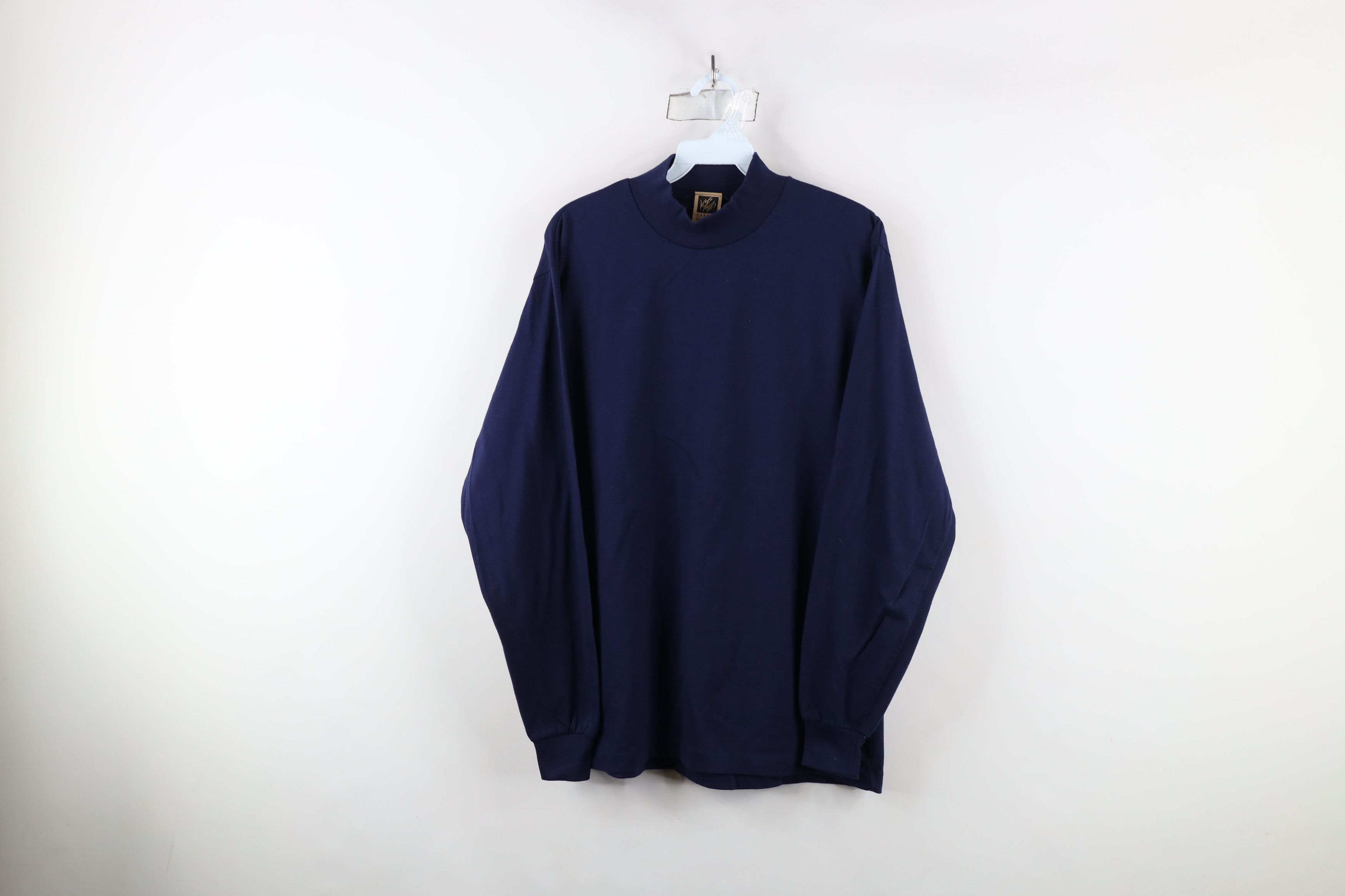Vintage Vintage 90s Streetwear Mock Neck Long Sleeve T-Shirt USA Size US L / EU 52-54 / 3 - 1 Thumbnail
