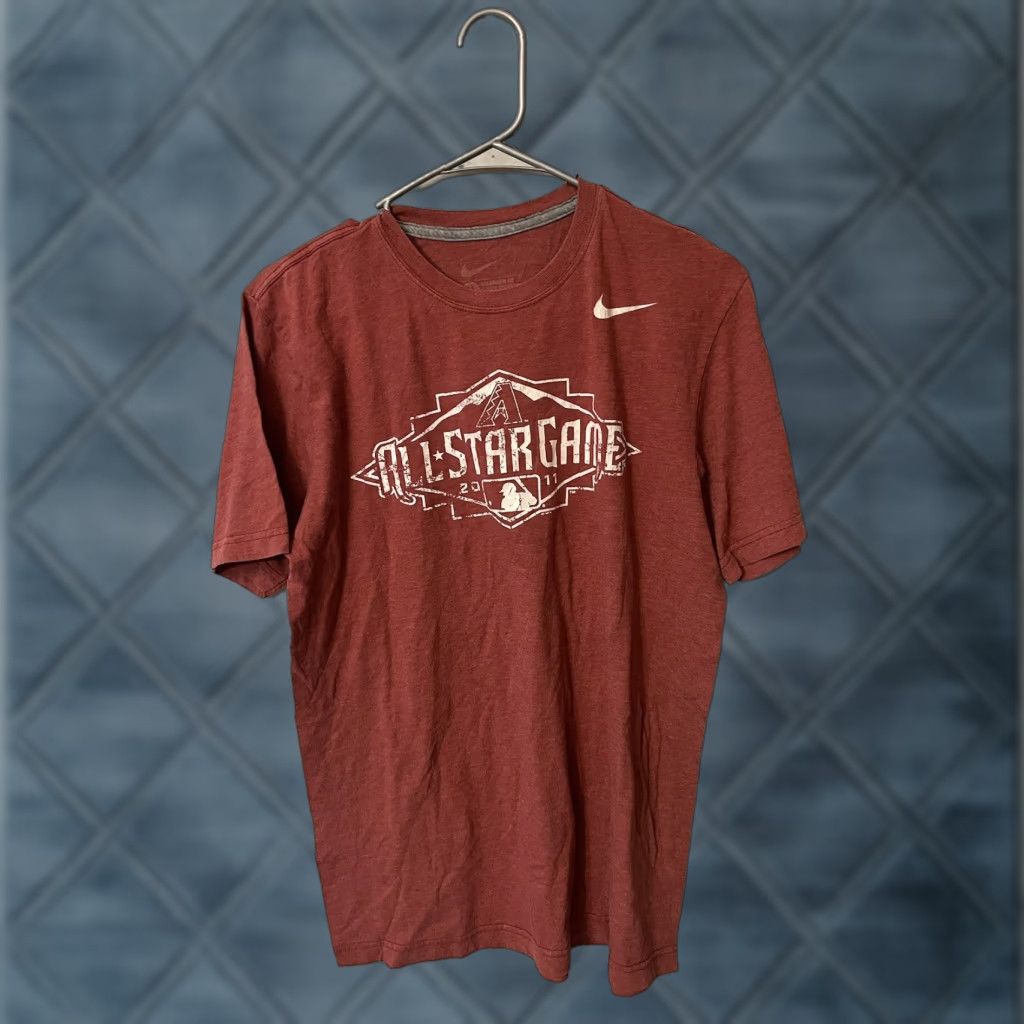 Nike NIKE Shirt Adult Medium Maroon All Star Game 2011 Diamondback MLB Baseball Mens Size US M / EU 48-50 / 2 - 1 Thumbnail