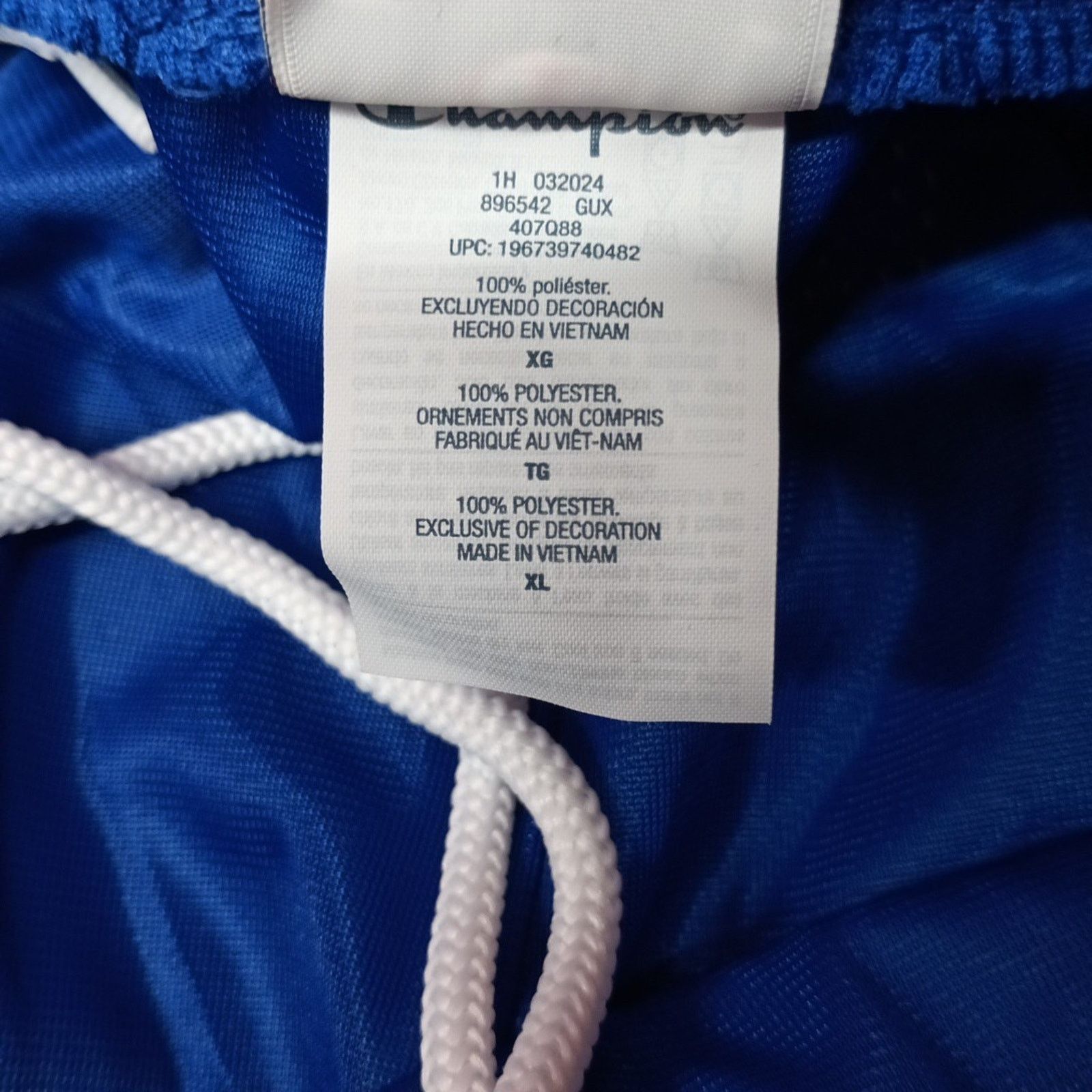 Champion Champion Attack Shorts Men's XL Blue Mesh Striped 7” Inseam Size US 38 / EU 54 - 5 Thumbnail