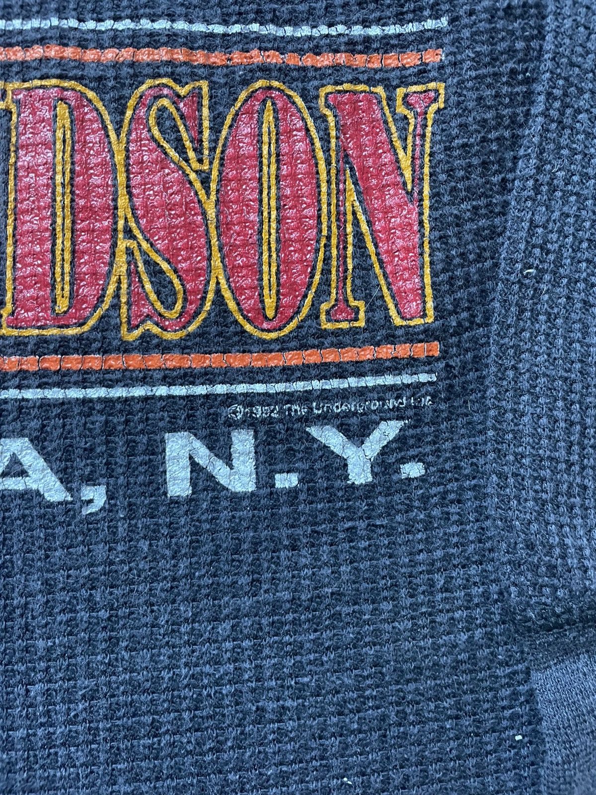Harley Davidson × Vintage Harley Davidson Black Thermal Longsleeve Vintage Tee Size US XL / EU 56 / 4 - 6 Thumbnail