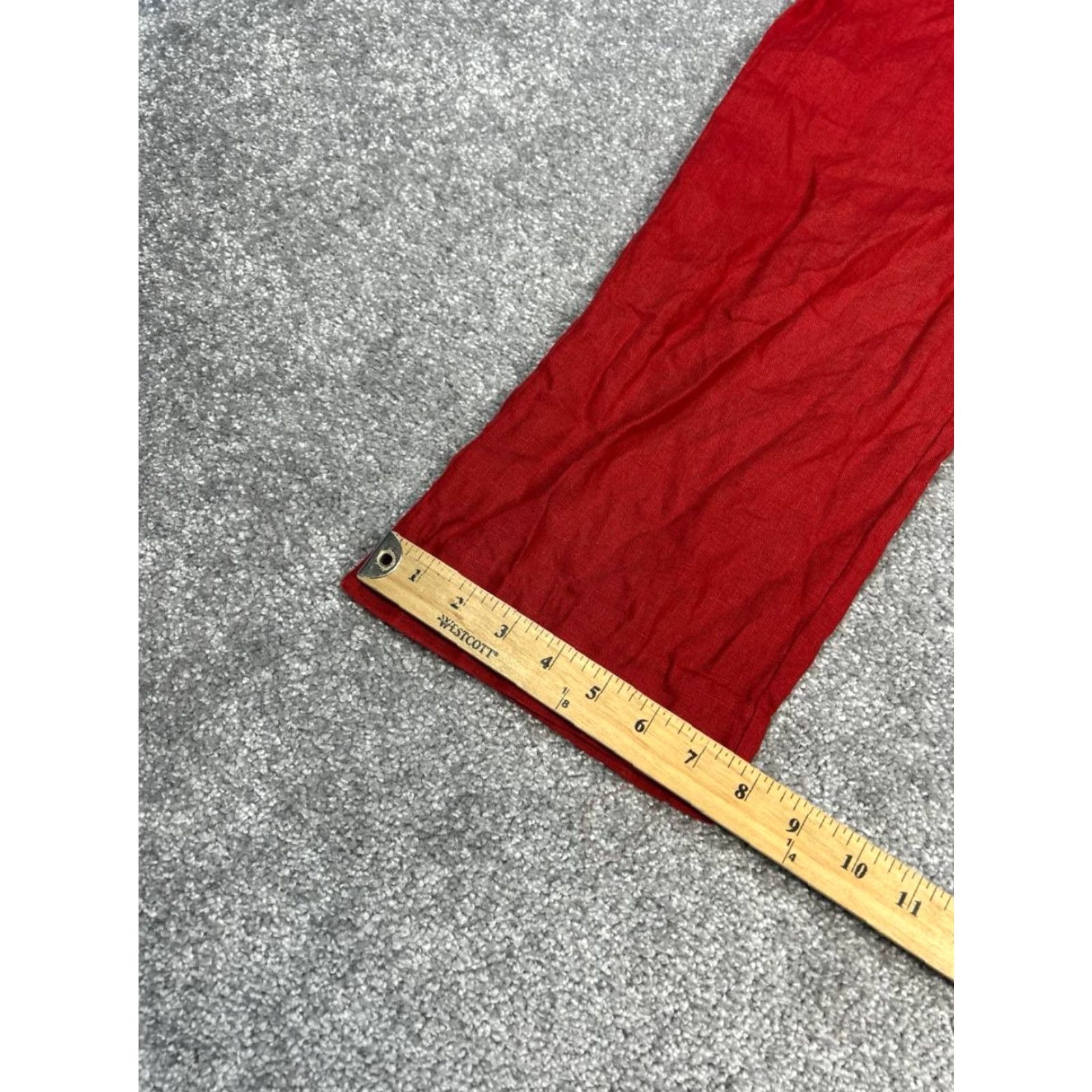 Reformation Reformation Pants Womens Small Red Linen Stretch High Rise Straight Leg Size 26" / US 2 / IT 38 - 4 Thumbnail