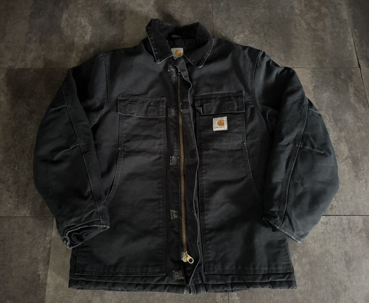 Carhartt 38 Med Carhartt Black Chore Jacket Arctic Detroit C03 BLK Size US M / EU 48-50 / 2 - 10 Thumbnail