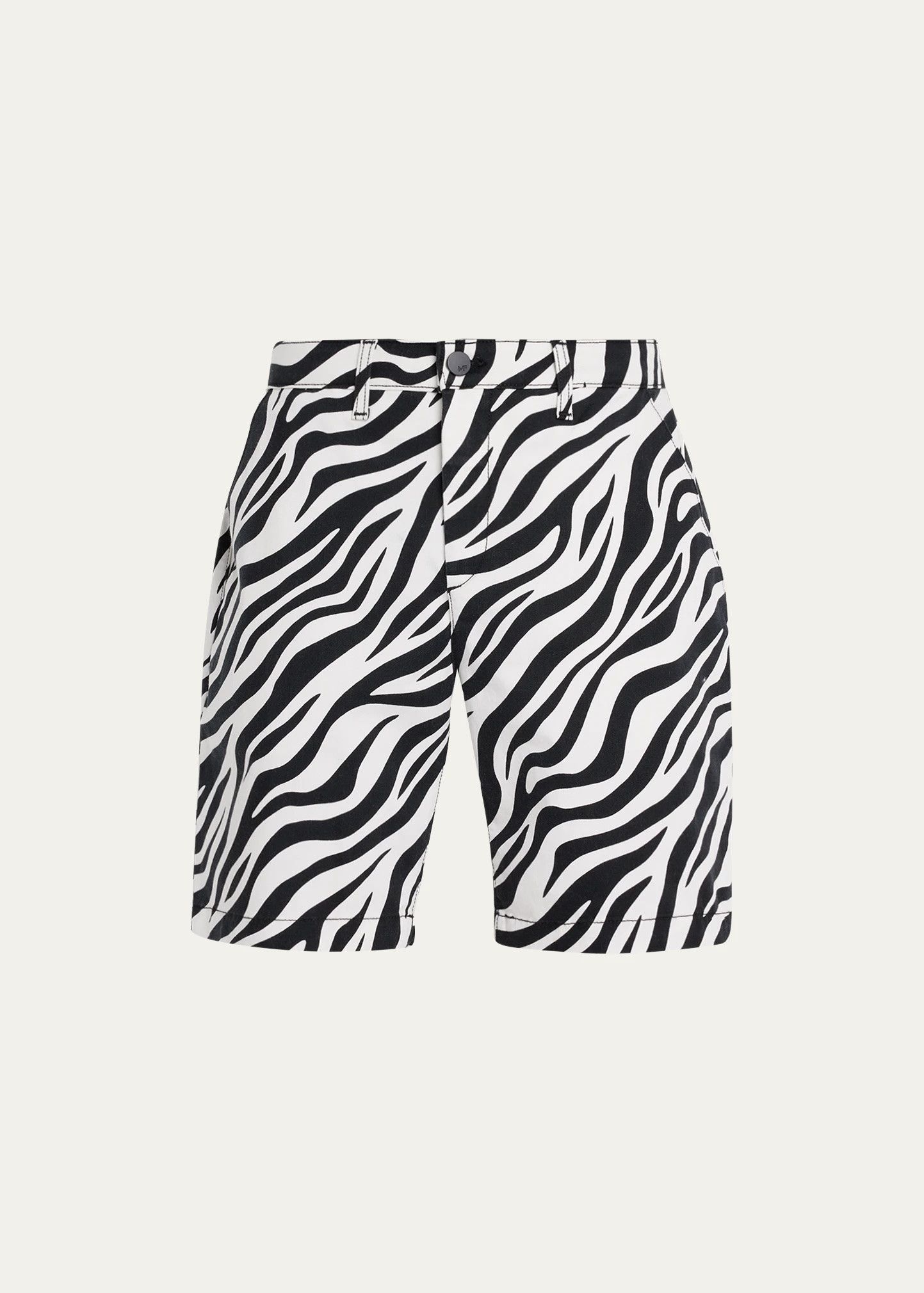MONFRERE MONFRERE Men's Cruise Zebra-Print Twill Shorts Size US 33 - 1 Thumbnail
