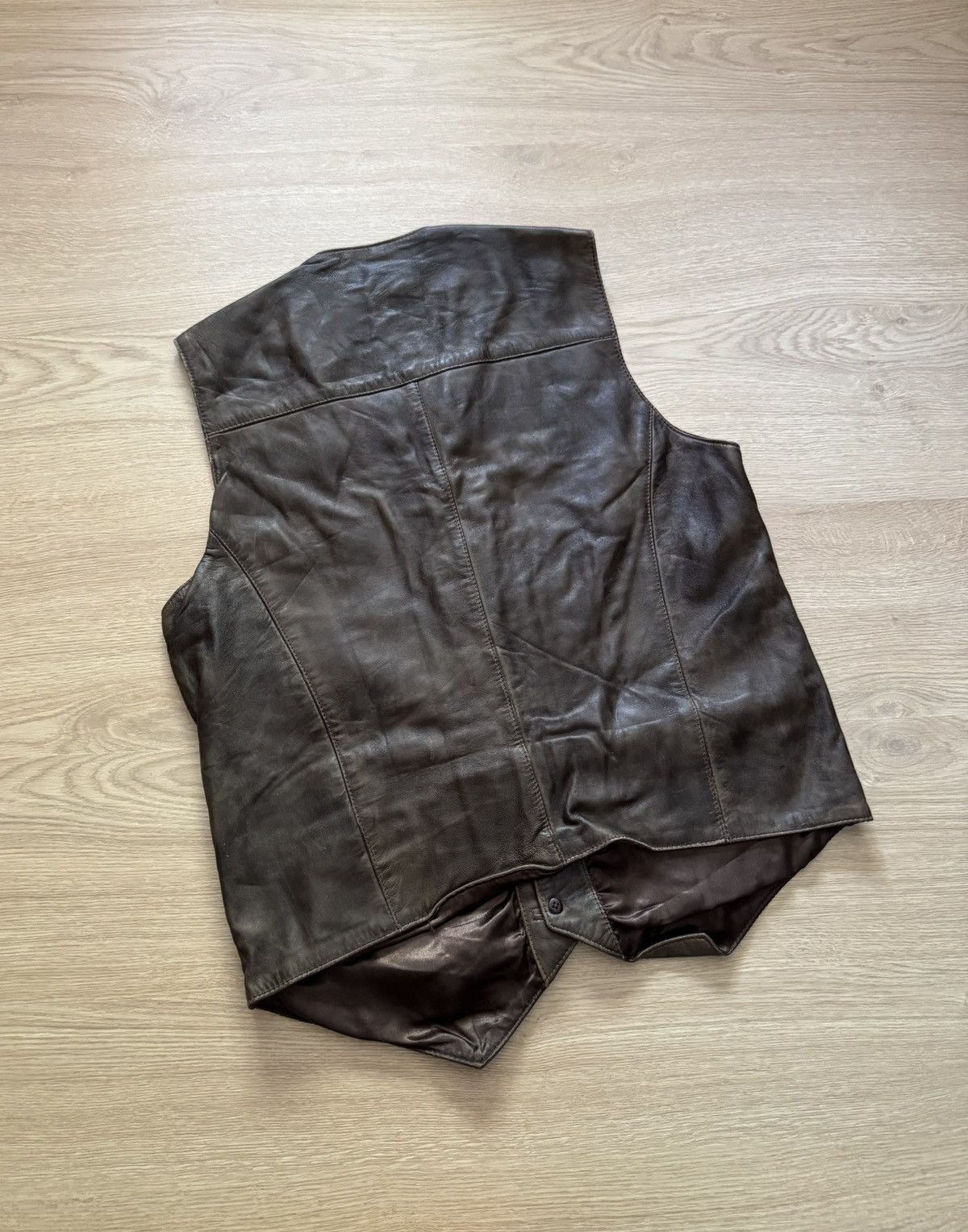 Genuine Leather Vintage Xposed London Genuine Leather Western Cowboy Vest Size US XL / EU 56 / 4 - 3 Thumbnail