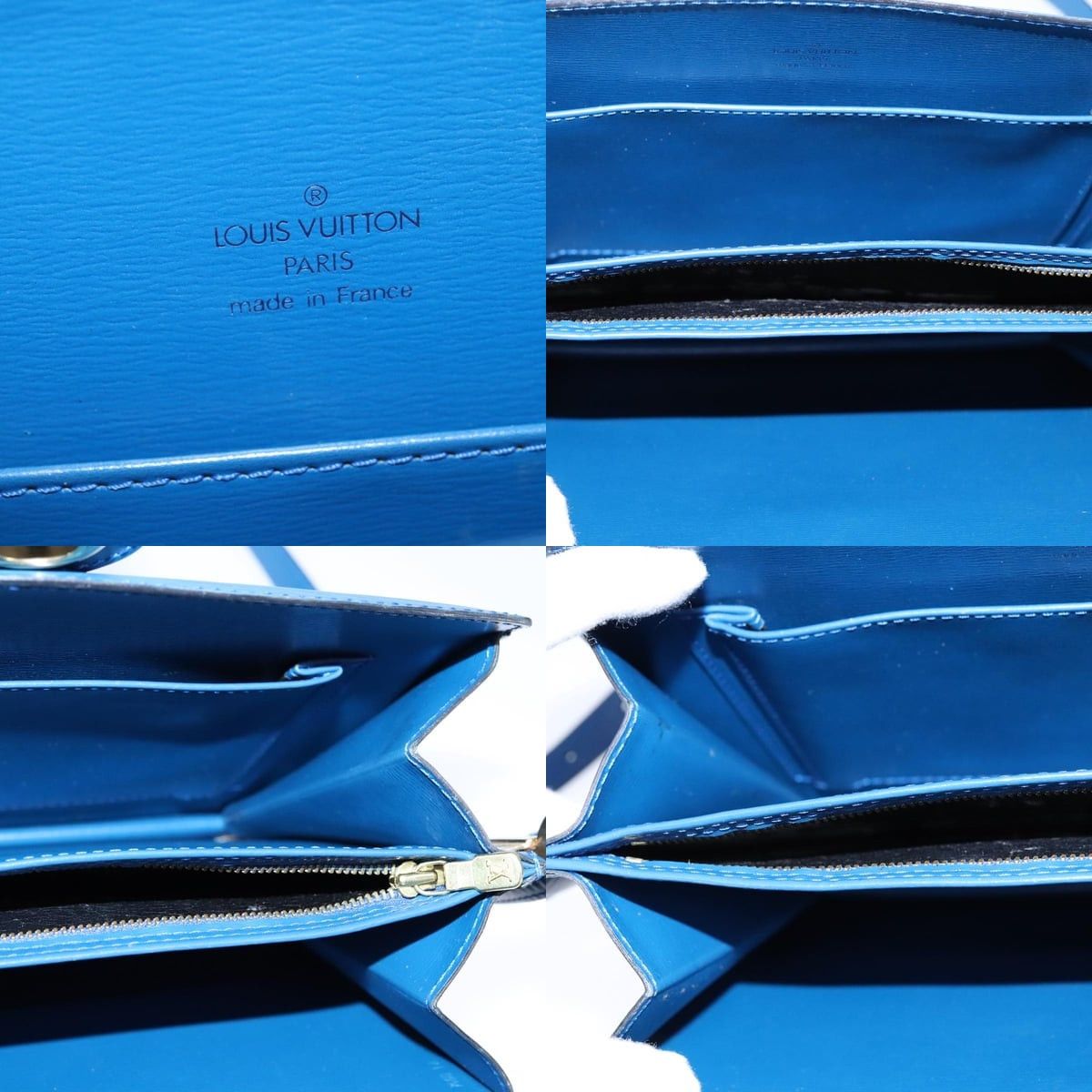 Louis Vuitton LOUIS VUITTON Epi Capuchin Shoulder Bag Blue M52345 Size ONE SIZE - 11 Thumbnail