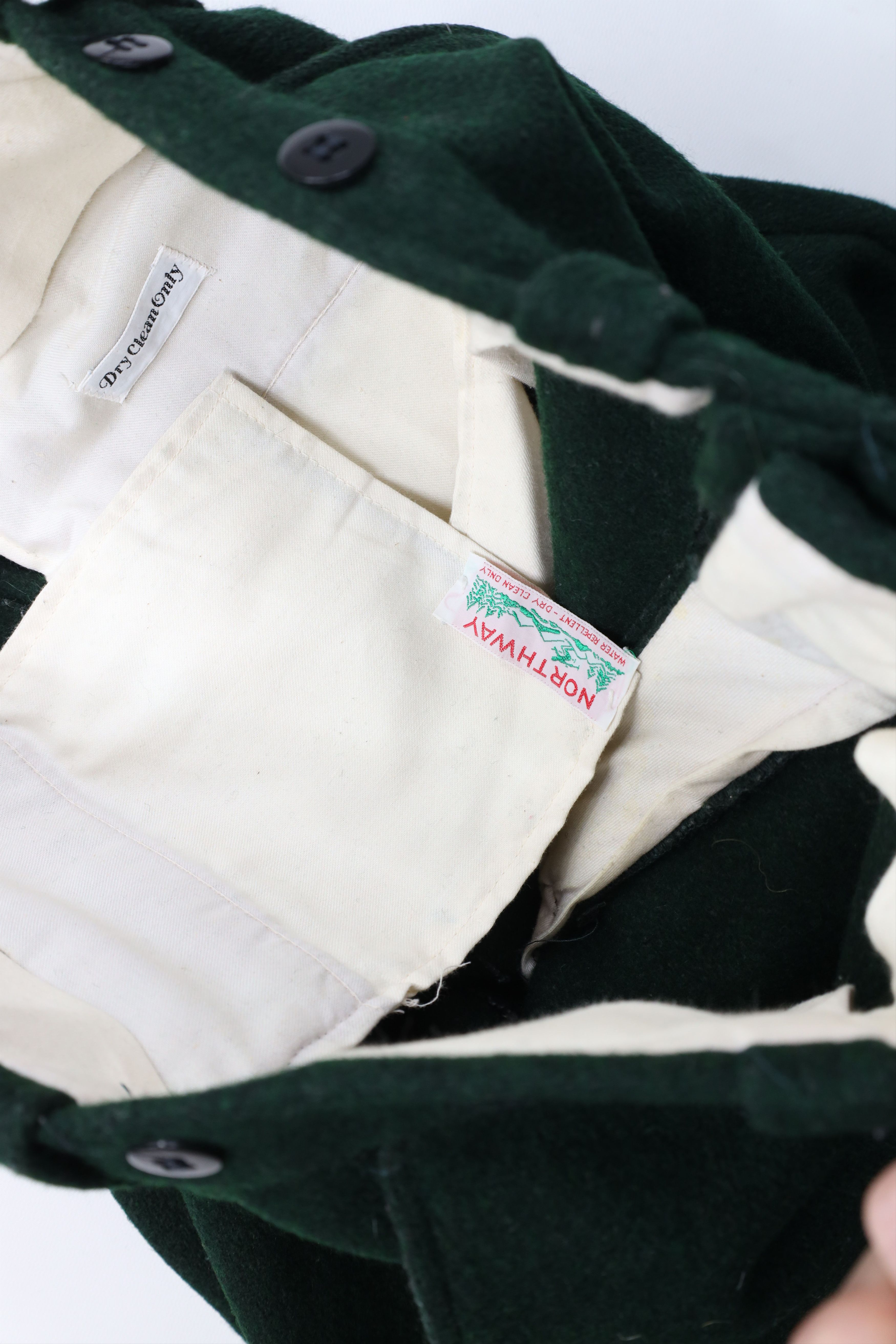 Vintage Vintage 90s Streetwear Heavy Wool Wide Leg Pants Green USA Size US 34 / EU 50 - 11 Thumbnail