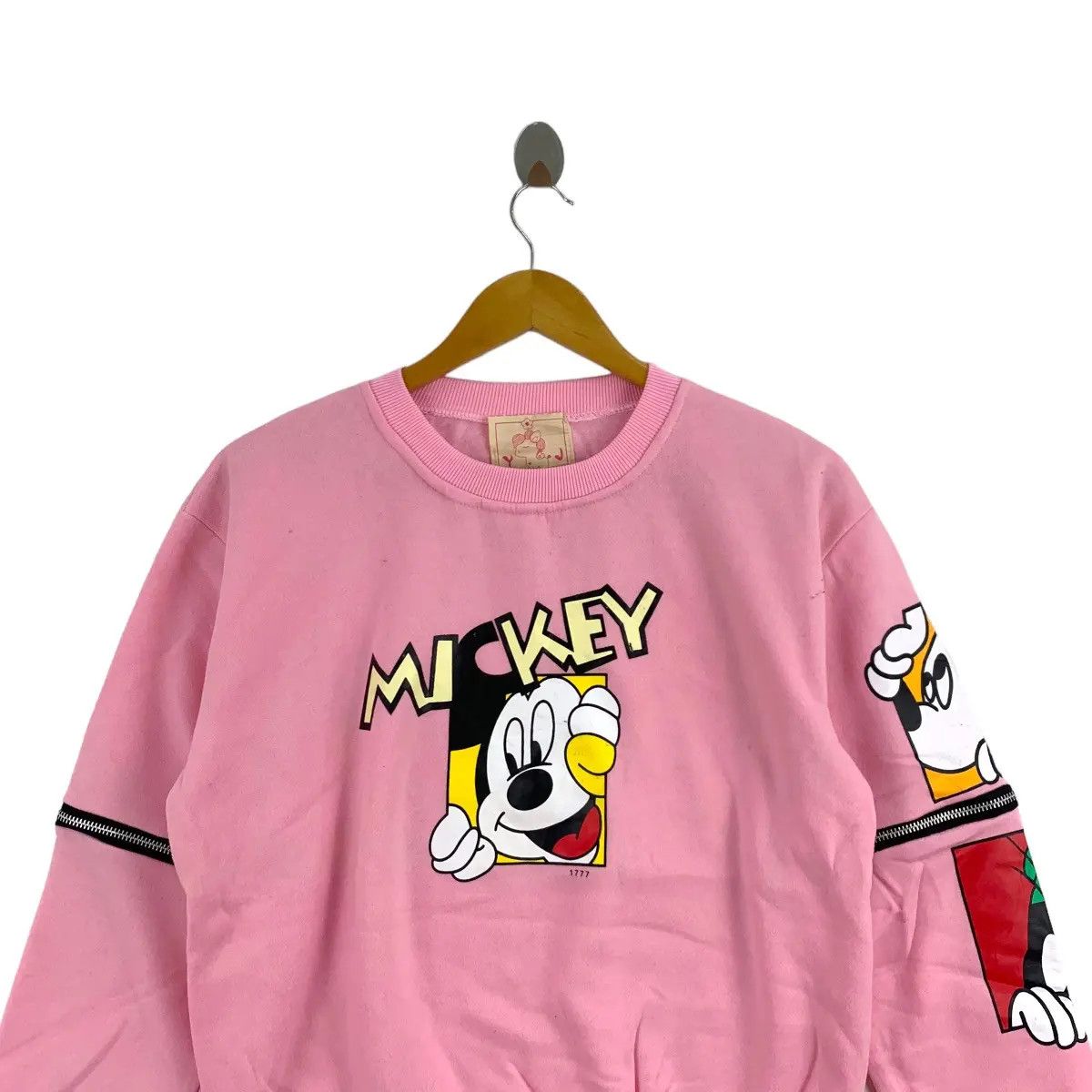 Disney MICKEY MOUSE Disney Cartoon Character Print Pink Sweatshirt Size US L / EU 52-54 / 3 - 5 Thumbnail