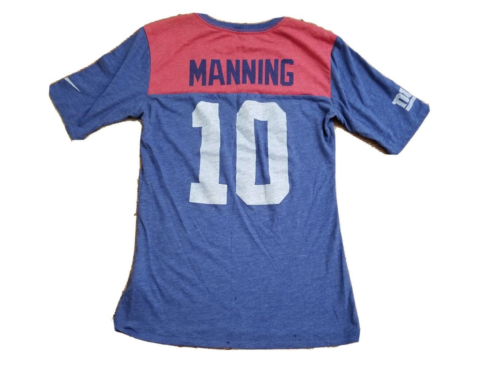 Nike Nike New York Giants Shirt Womens Small Manning V Neck Fit Size ONE SIZE - 2 Thumbnail